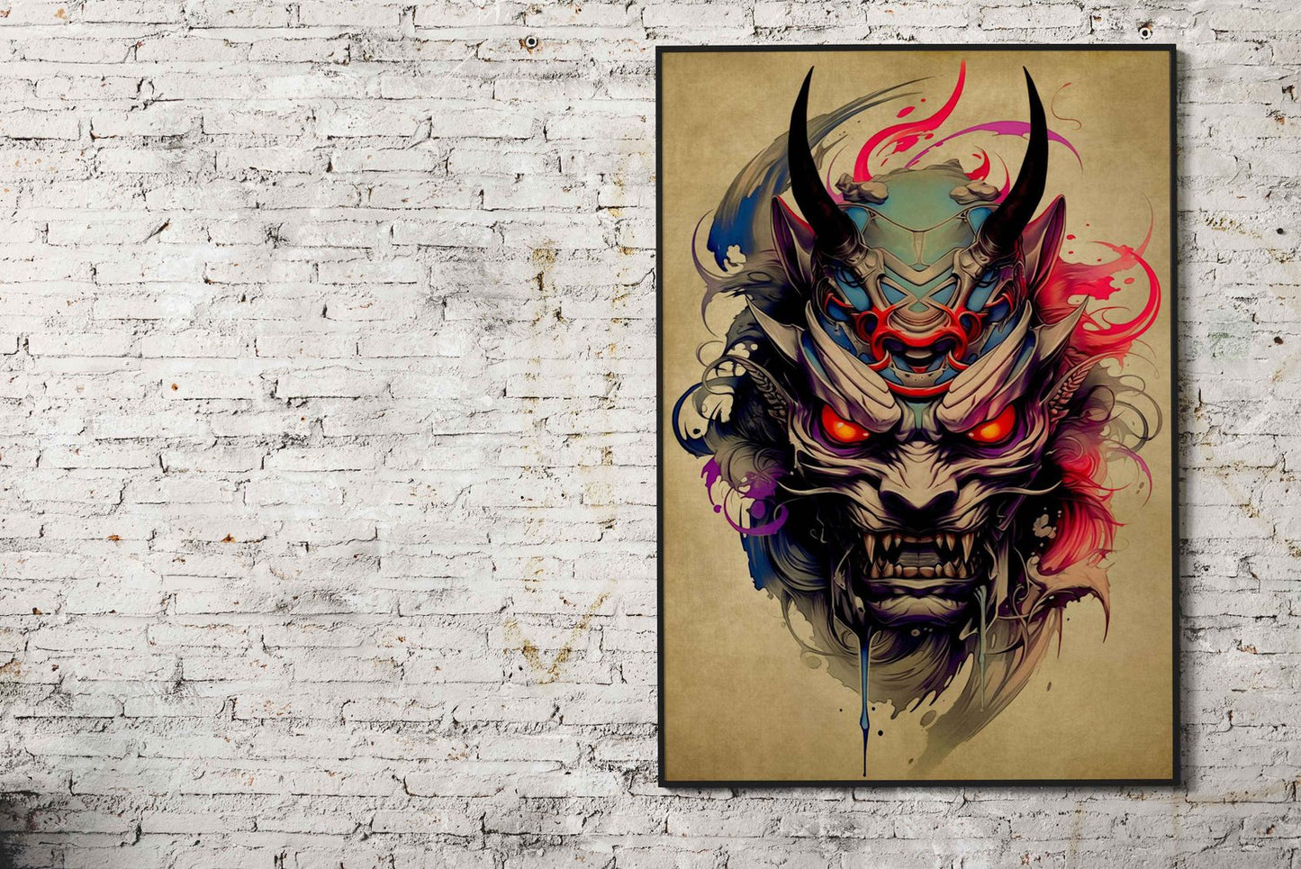 Oni Samurai No15 Asian Style Poster | Wall Art  for Home & Office | High-Quality Print