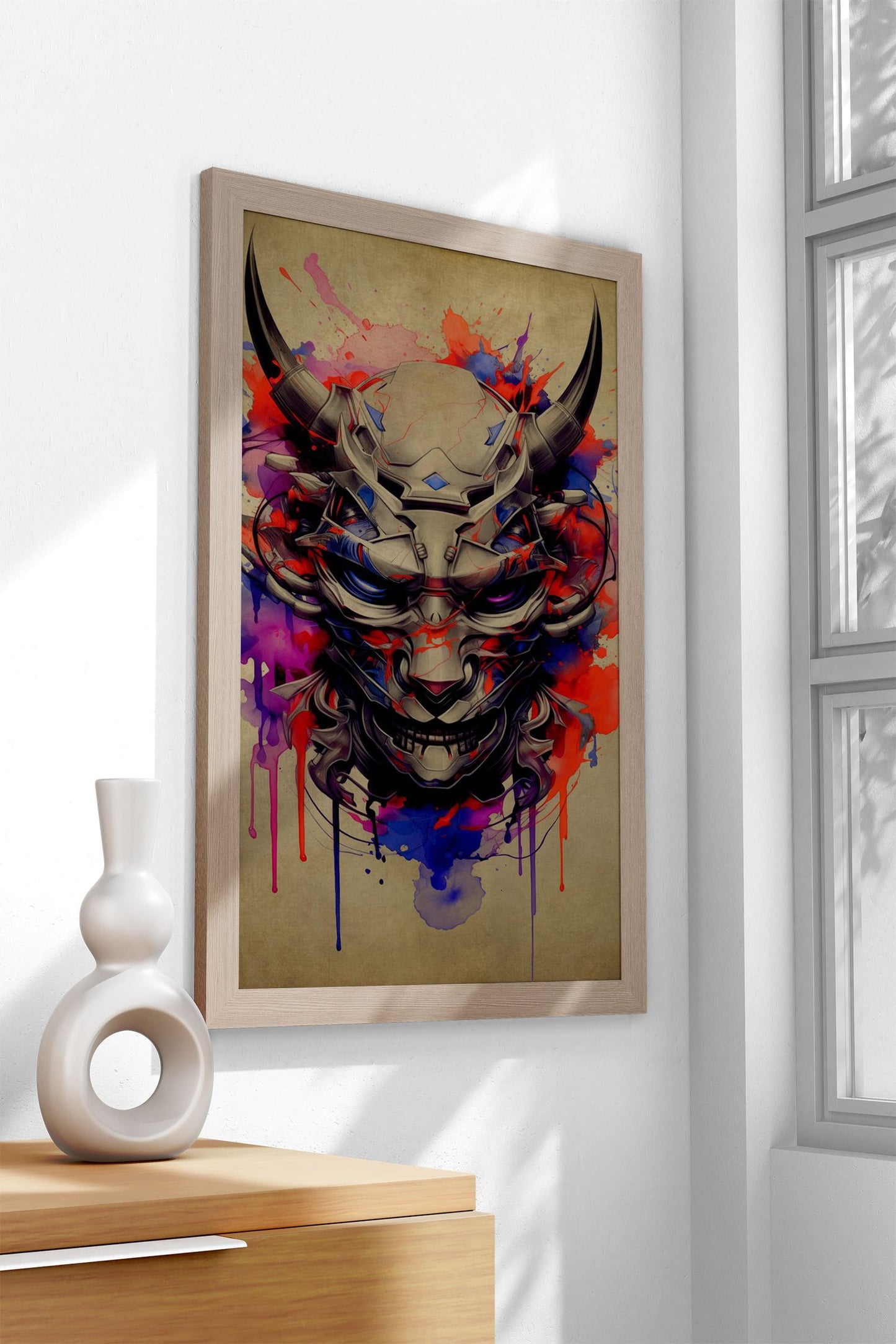 Oni Samurai No17 Asian Style Poster | Wall Art  for Home & Office | High-Quality Print
