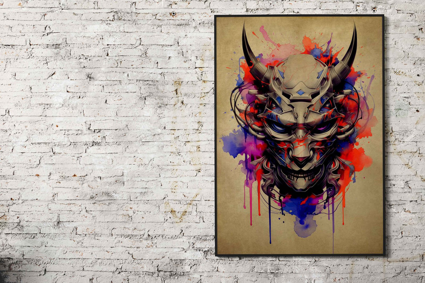 Oni Samurai No17 Asian Style Poster | Wall Art  for Home & Office | High-Quality Print