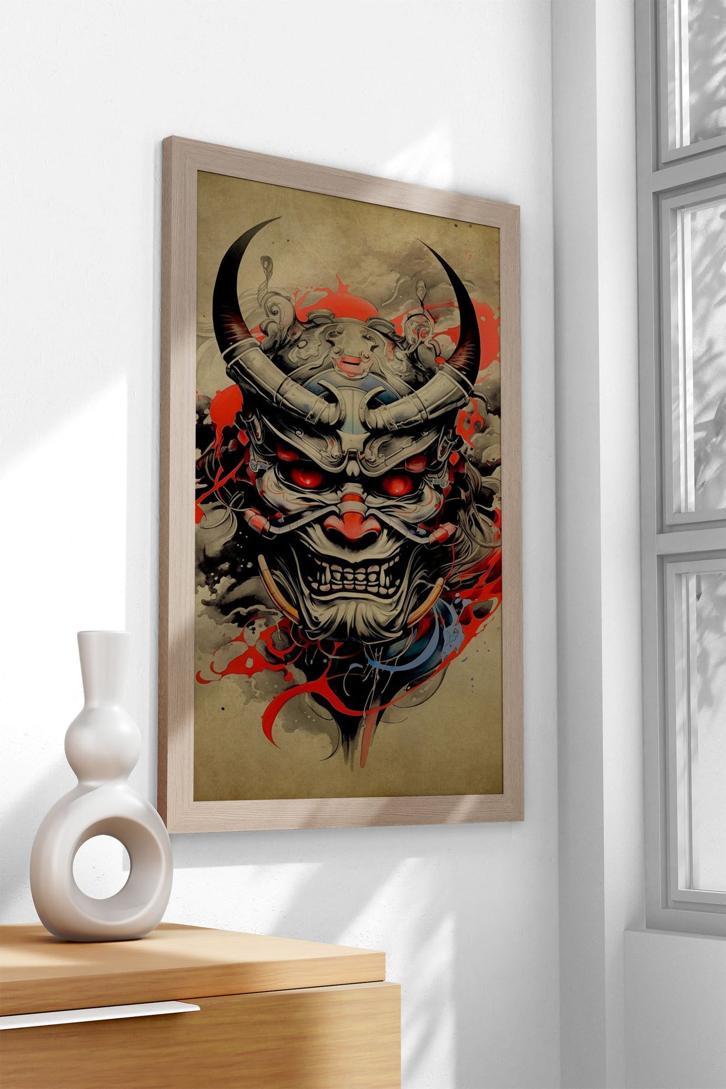Oni Samurai No20 Asian Style Poster | Wall Art  for Home & Office | High-Quality Print