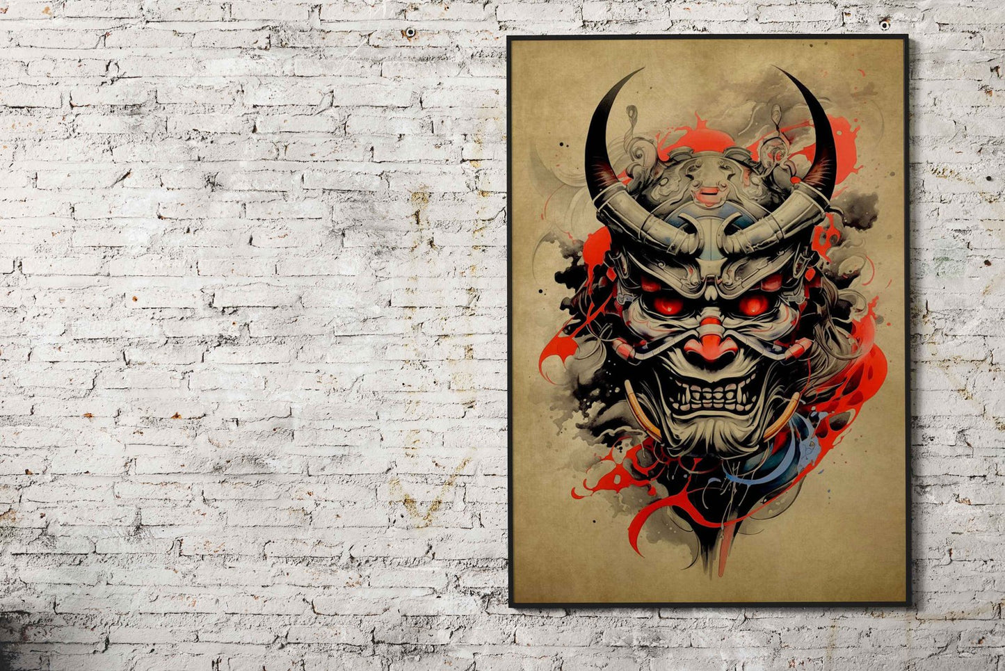 Oni Samurai No20 Asian Style Poster | Wall Art  for Home & Office | High-Quality Print