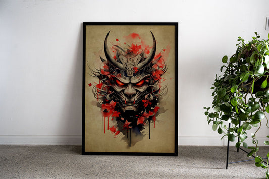 Oni Samurai No3 Asian Style Poster | Wall Art f or Home & Office | High-Quality Print