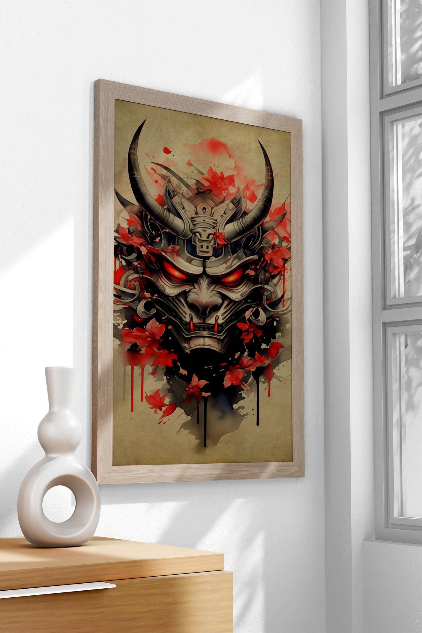 Oni Samurai No3 Asian Style Poster | Wall Art f or Home & Office | High-Quality Print