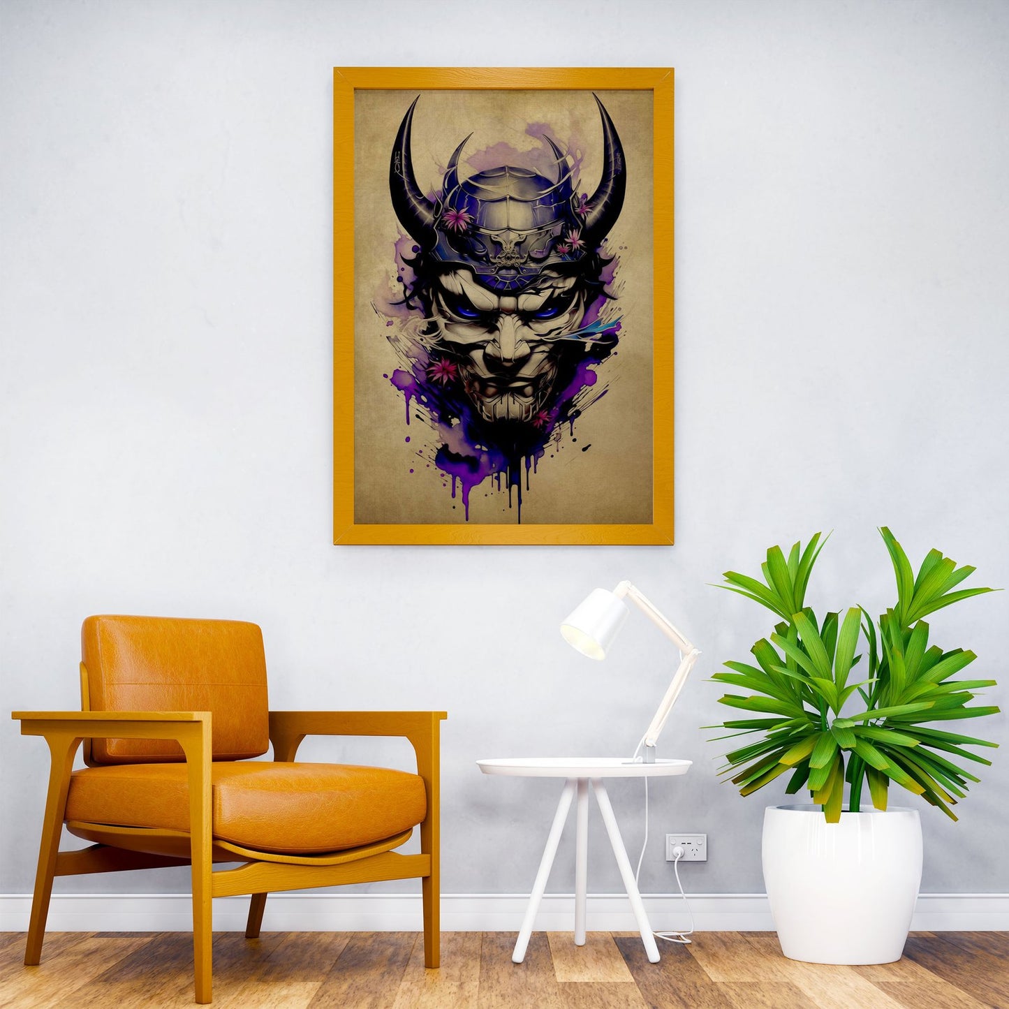 Oni Samurai No4 Asian Style Poster | Wall Art  for Home & Office | High-Quality Print