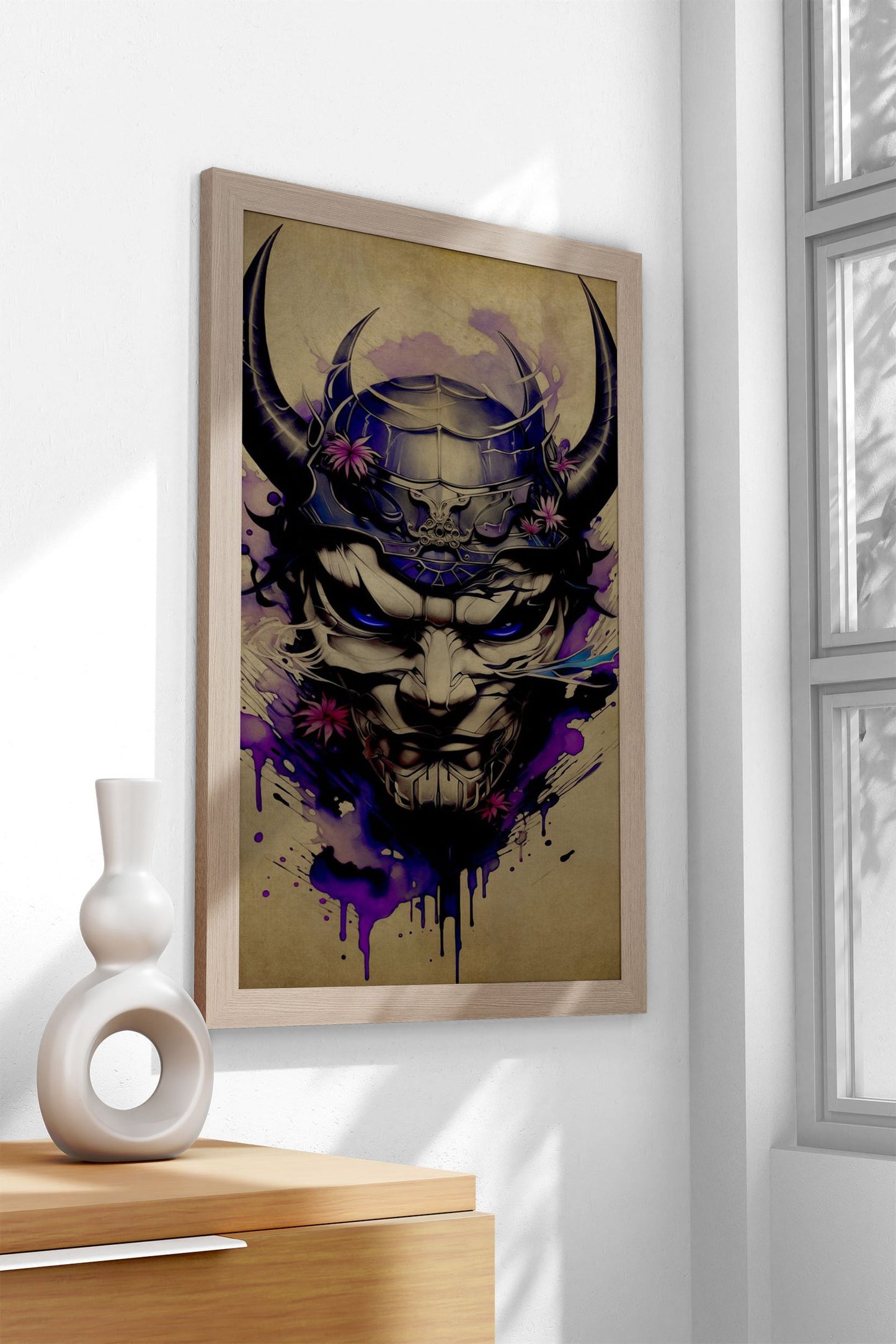 Oni Samurai No4 Asian Style Poster | Wall Art  for Home & Office | High-Quality Print