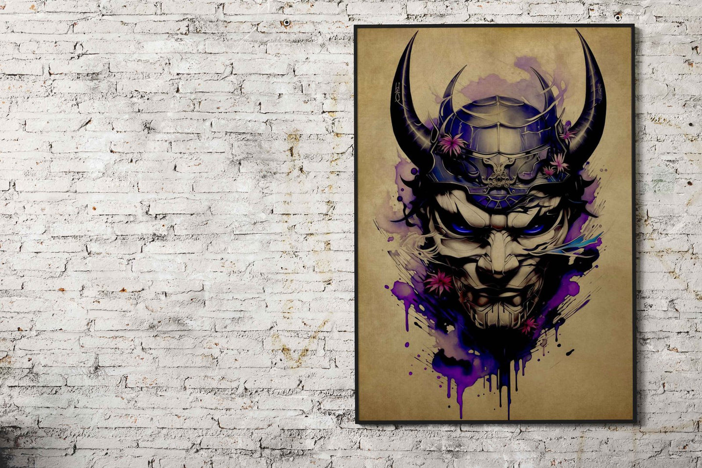 Oni Samurai No4 Asian Style Poster | Wall Art  for Home & Office | High-Quality Print