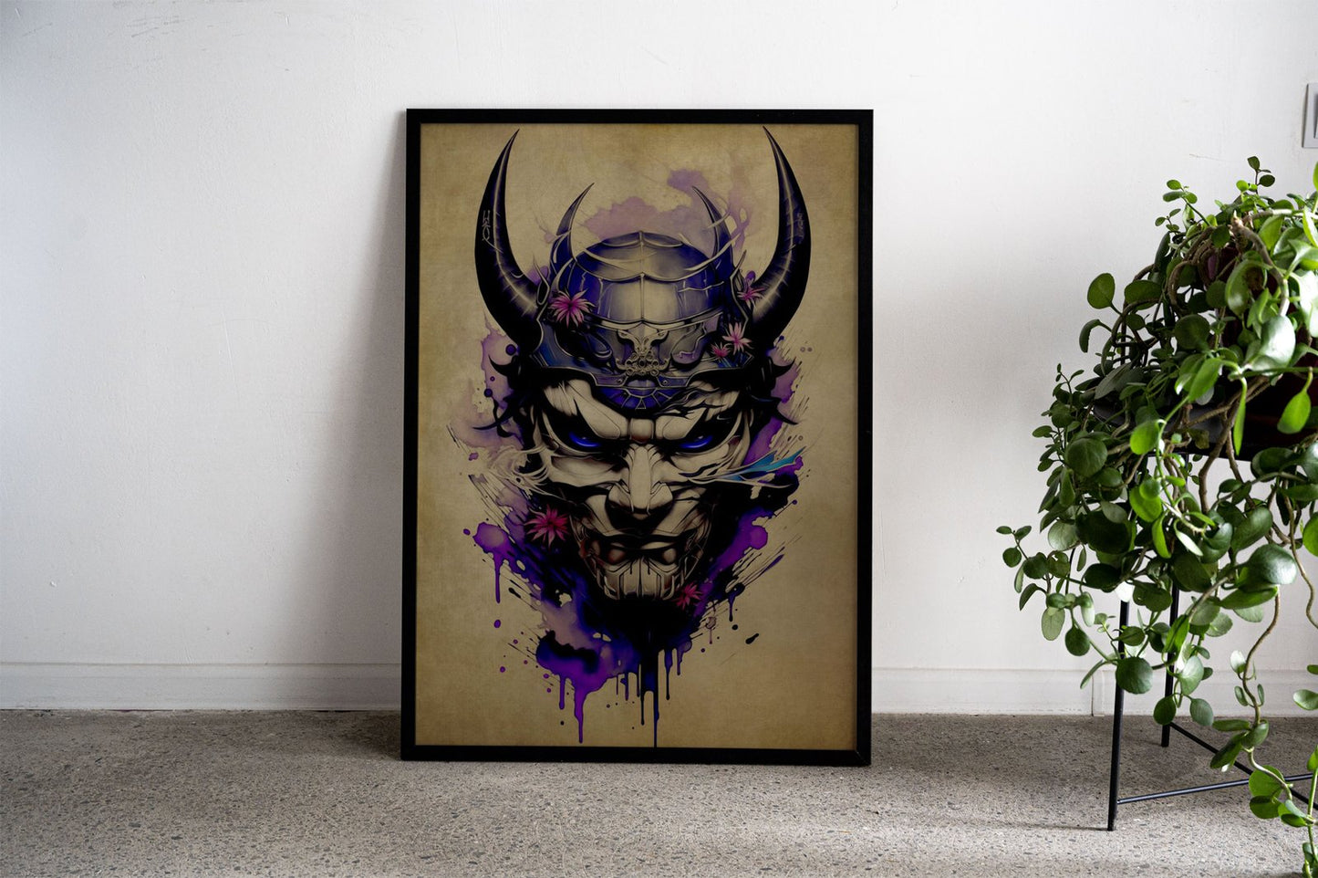 Oni Samurai No4 Asian Style Poster | Wall Art  for Home & Office | High-Quality Print