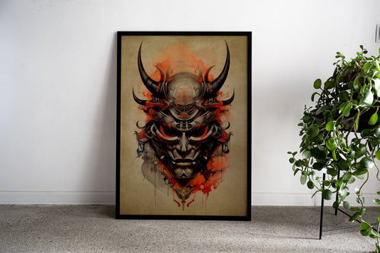 Oni Samurai No5 Asian Style Poster | Wall Art f or Home & Office | High-Quality Print