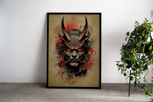 Oni Samurai No7 Asian Style Poster | Wall Art f or Home & Office | High-Quality Print