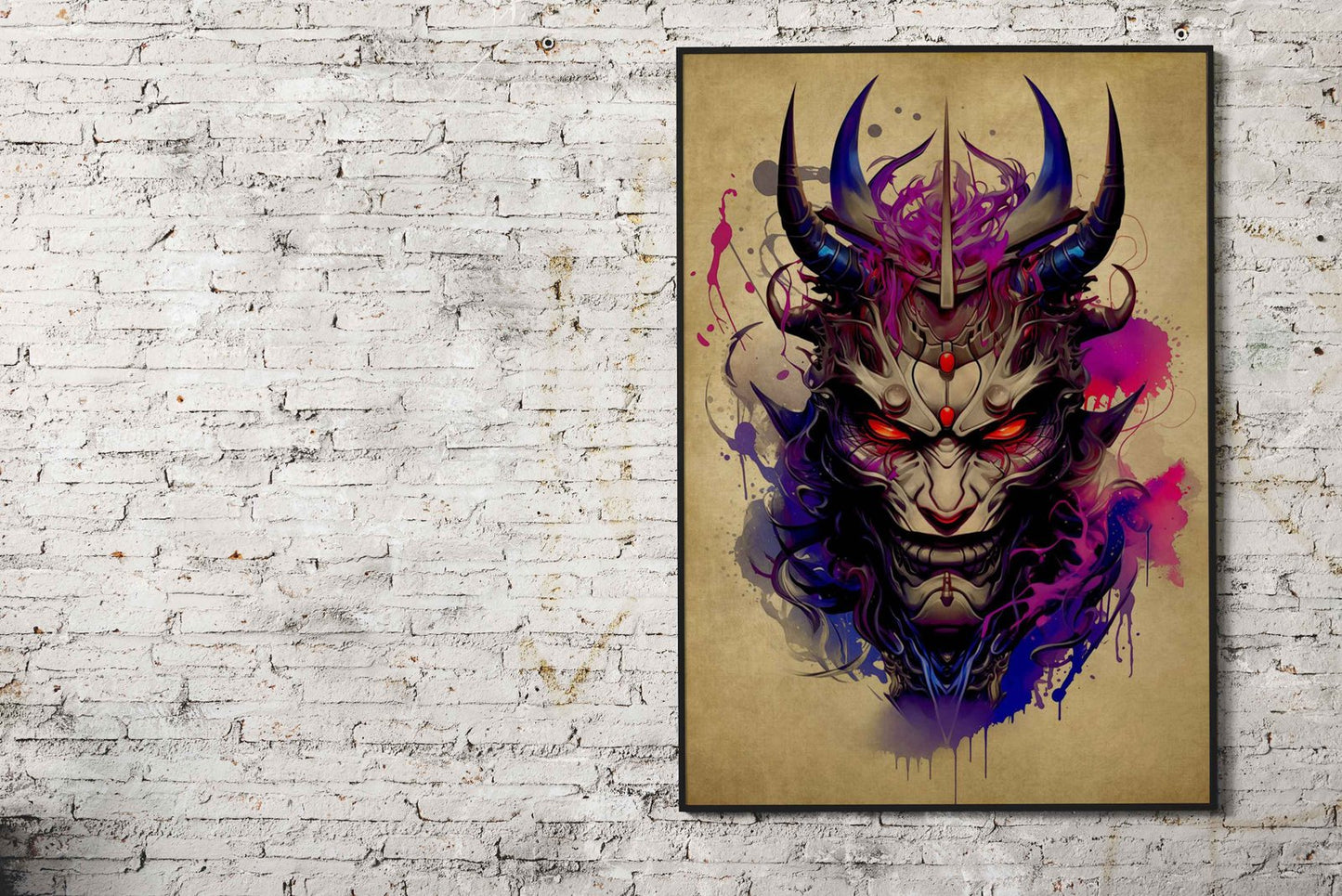 Oni Samurai No8 Asian Style Poster | Wall Art f or Home & Office | High-Quality Print