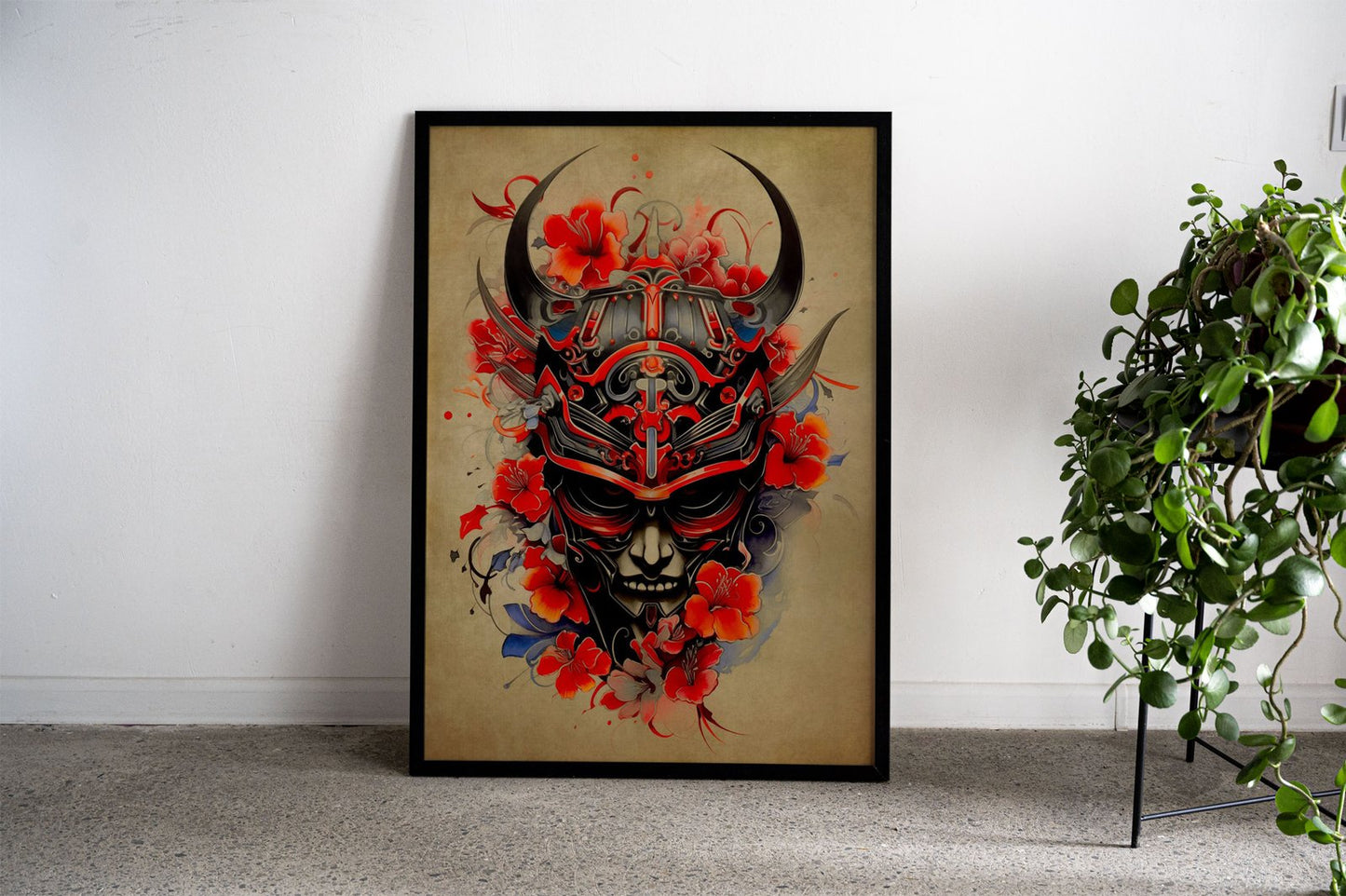 Oni Samurai No9 Asian Style Poster | Wall Art f or Home & Office | High-Quality Print