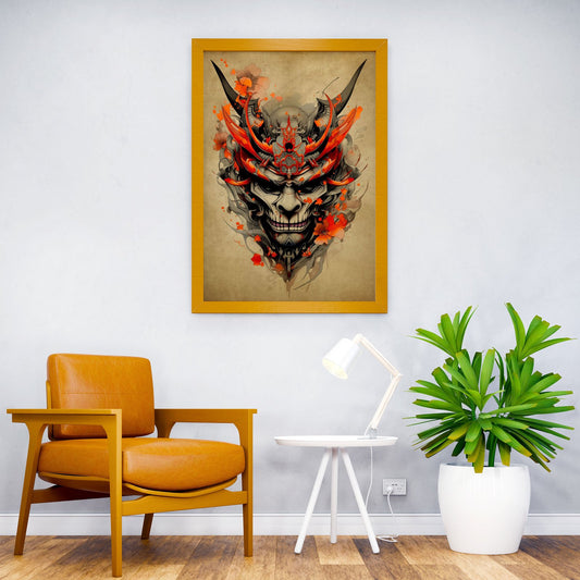 Oni Samurai No10 Asian Style Poster | Wall Art  for Home & Office | High-Quality Print