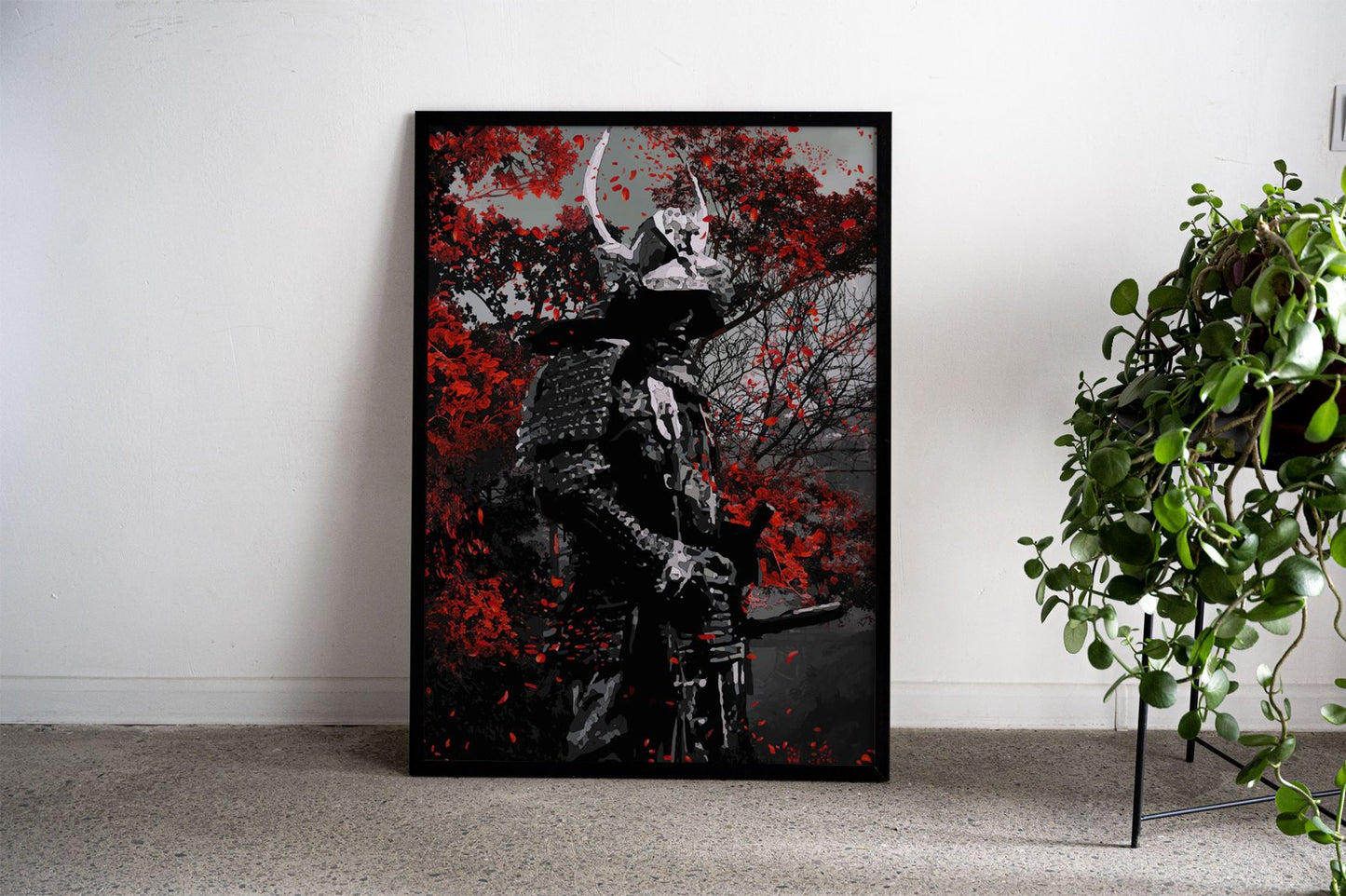 Oni Samurai Retro Japanese Asian Style Poste r | Wall Art for Home & Office | High-Quality Print