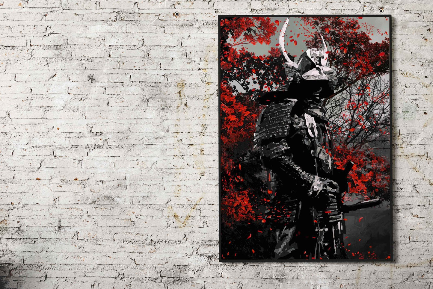 Oni Samurai Retro Japanese Asian Style Poste r | Wall Art for Home & Office | High-Quality Print