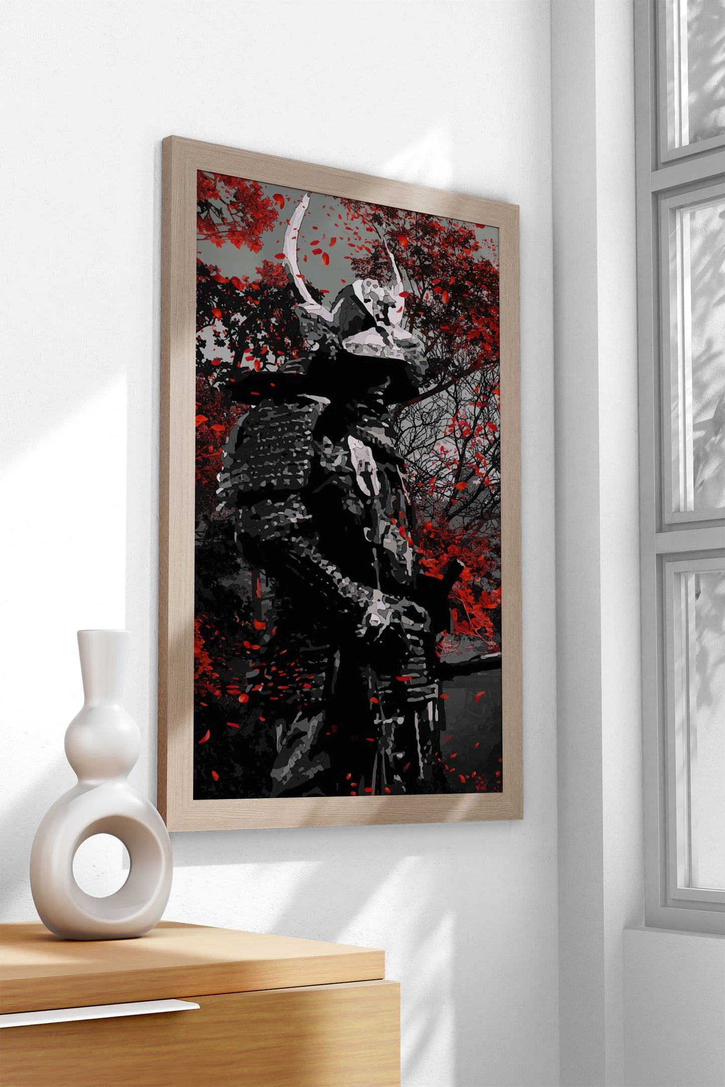 Oni Samurai Retro Japanese Asian Style Poste r | Wall Art for Home & Office | High-Quality Print