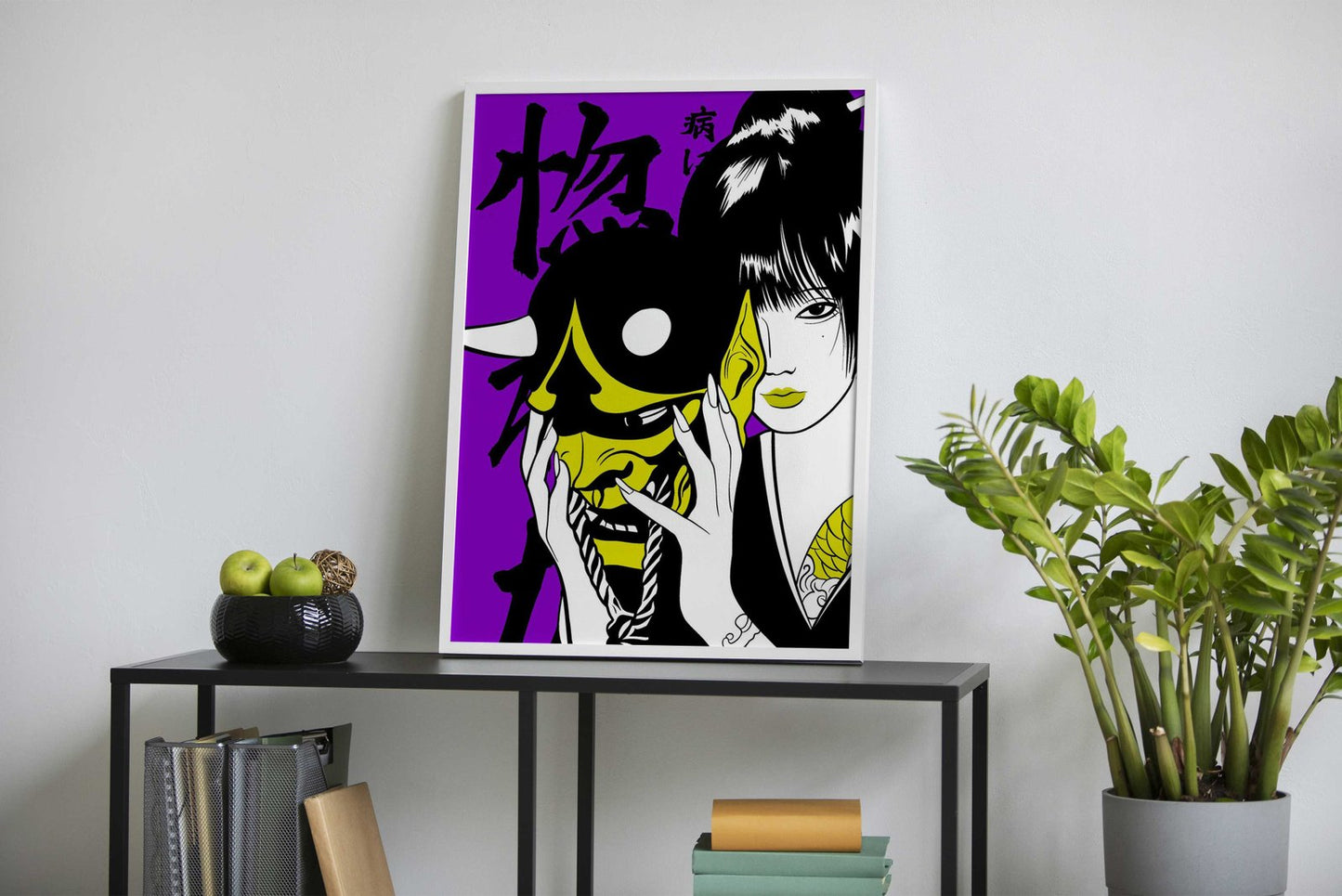 Oni girl red Asian Style Poster | Wall Art for Ho me & Office | High-Quality Print