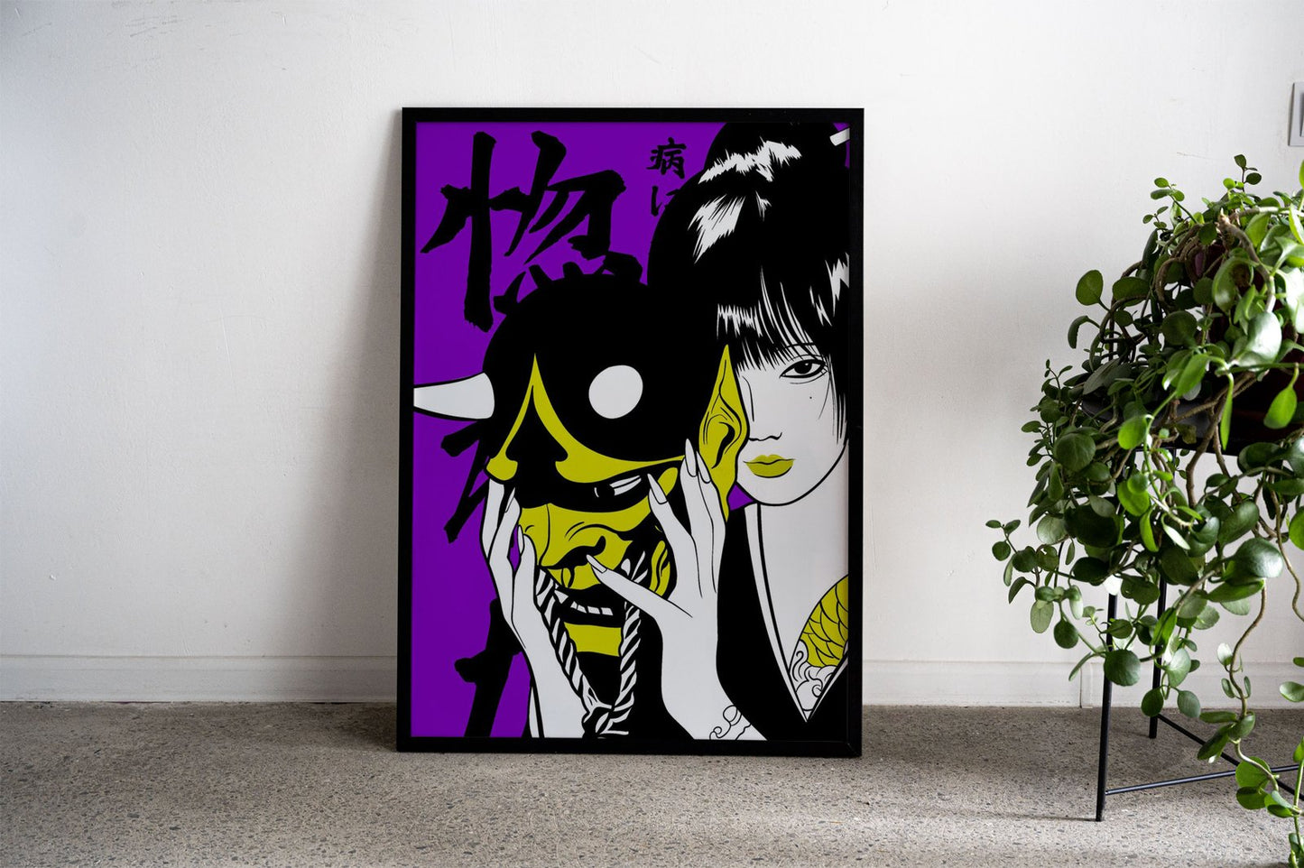 Oni girl red Asian Style Poster | Wall Art for Ho me & Office | High-Quality Print