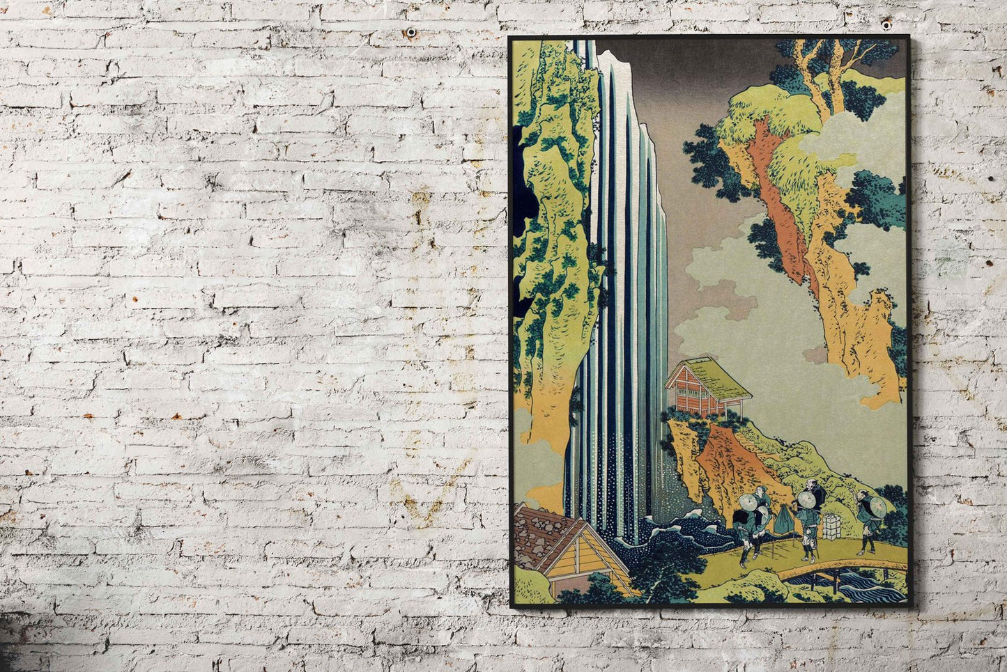 Ono Waterfall on Kisokaido Asian Style Poster  | Wall Art for Home & Office | High-Quality Print