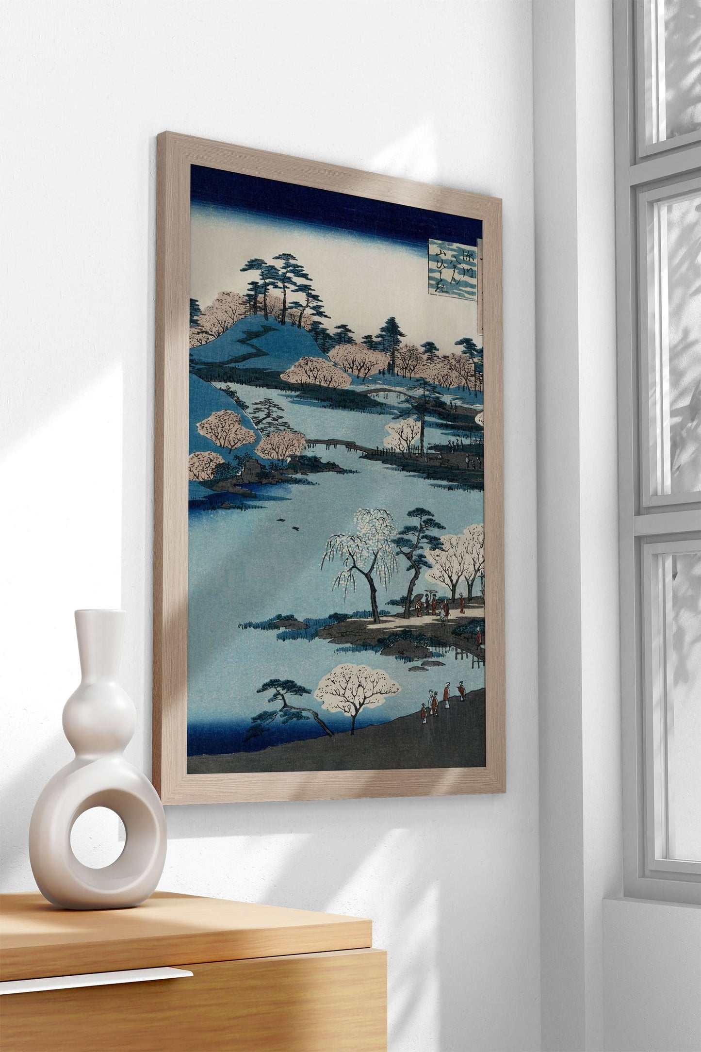 Open garden at Fukagawa Asian Style Poster |  Wall Art for Home & Office | High-Quality Print