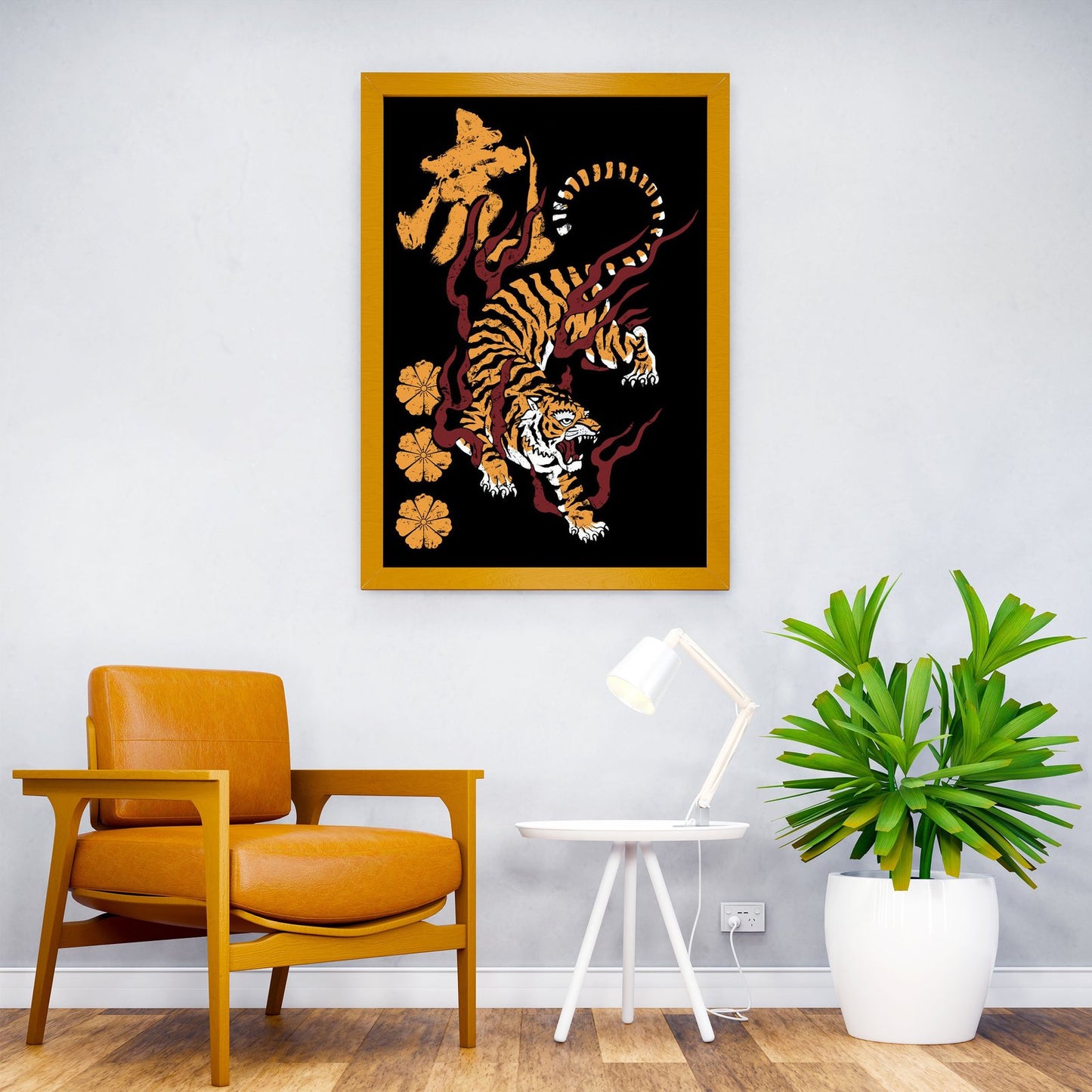 Oriental Tiger Asian Style Poster | Wall Art for  Home & Office | High-Quality Print