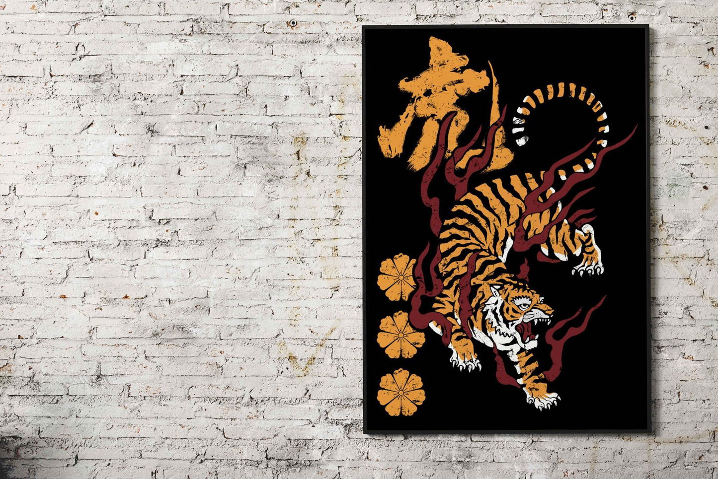 Oriental Tiger Asian Style Poster | Wall Art for  Home & Office | High-Quality Print