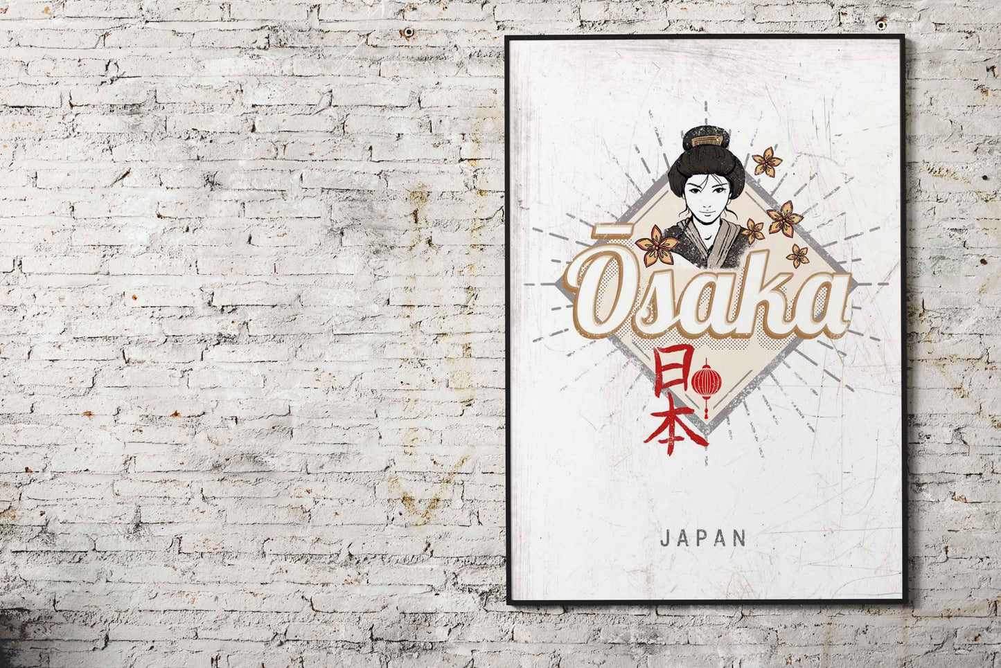 Osaka City Japan Design Asian Style Poster |  Wall Art for Home & Office | High-Quality Print