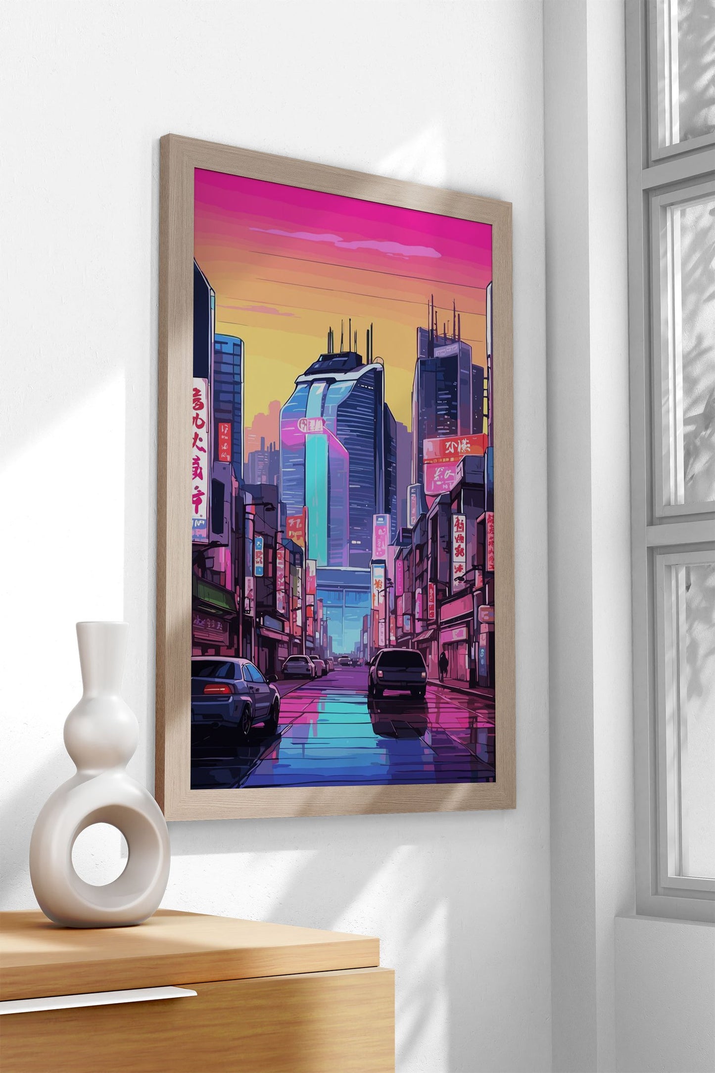 Osaka Japan Neon Cityscape Asian Style Post er | Wall Art for Home & Office | High-Quality Print