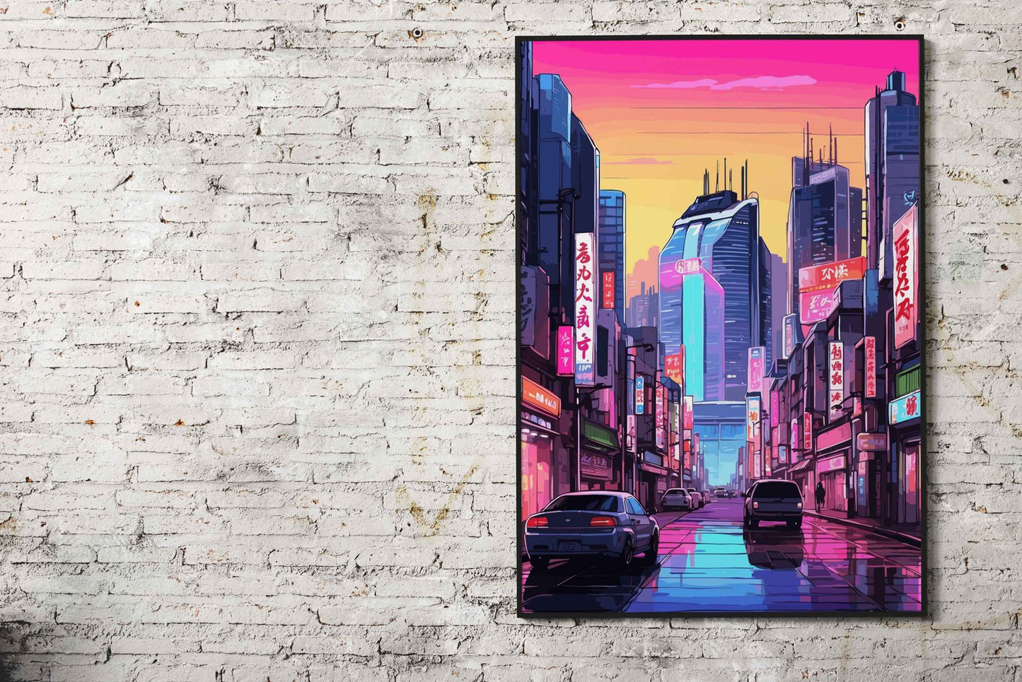 Osaka Japan Neon Cityscape Asian Style Post er | Wall Art for Home & Office | High-Quality Print