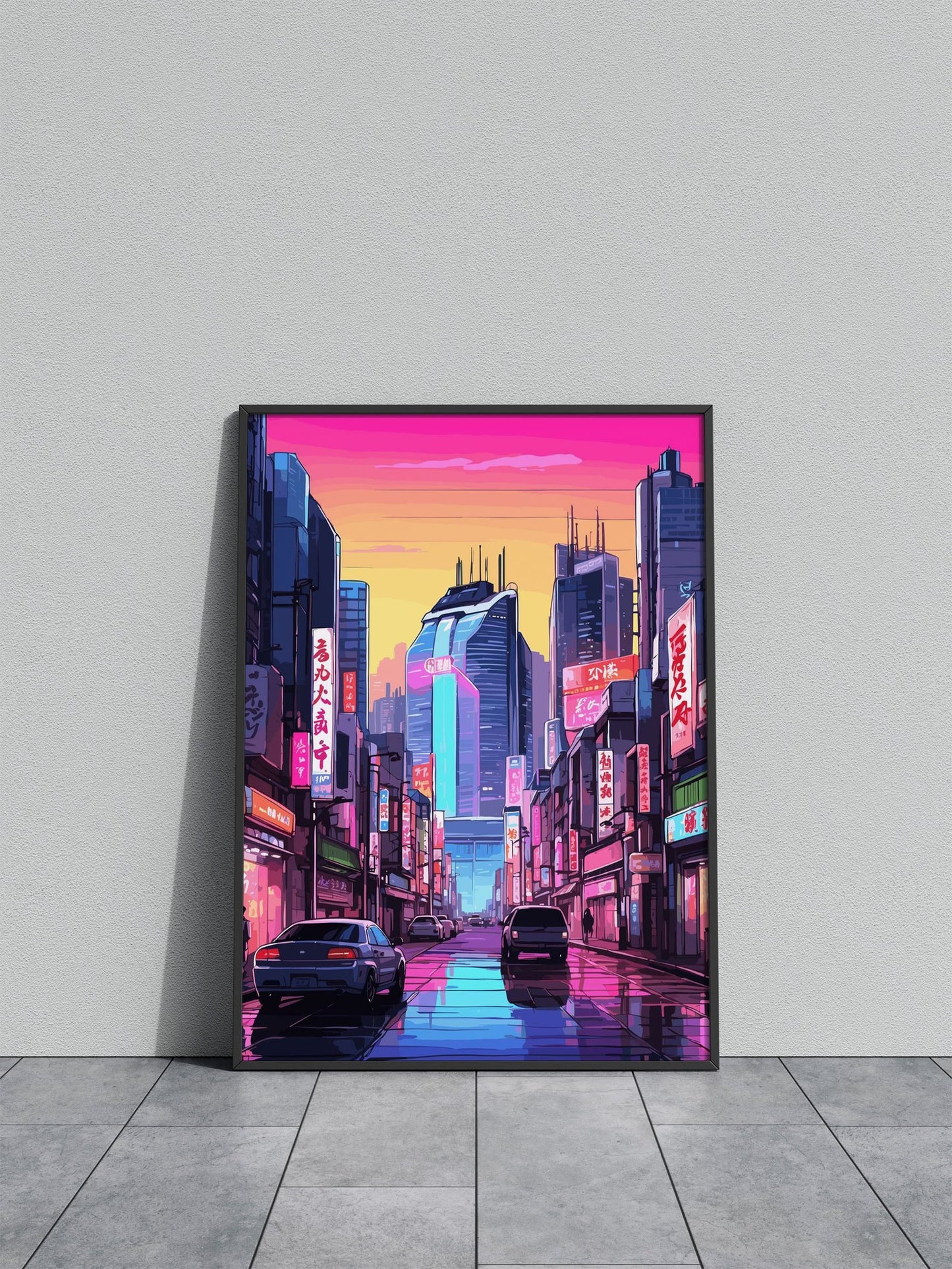 Osaka Japan Neon Cityscape Asian Style Post er | Wall Art for Home & Office | High-Quality Print
