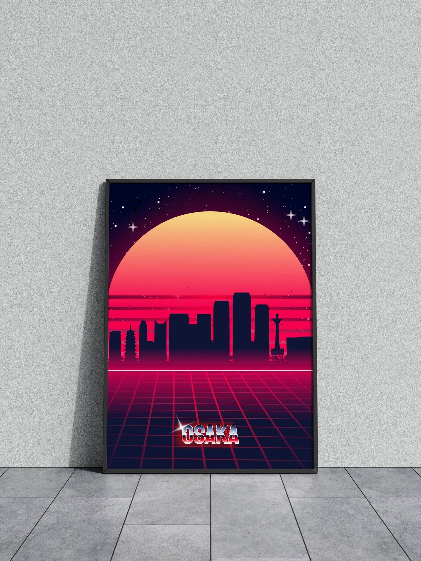 Osaka skyline Asian Style Poster | Wall Art for  Home & Office | High-Quality Print