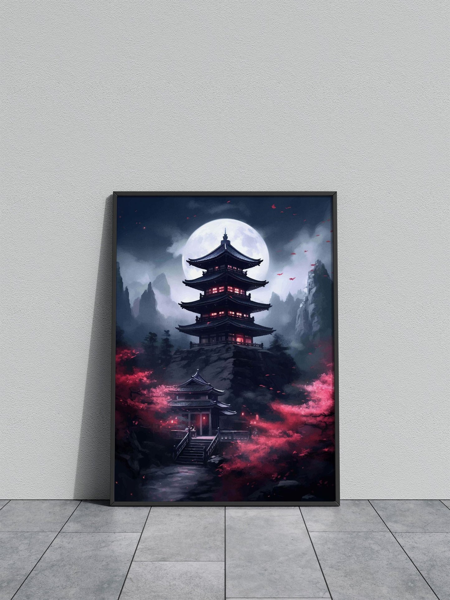 Pagoda Japan Landscape Asian Style Poster |  Wall Art for Home & Office | High-Quality Print