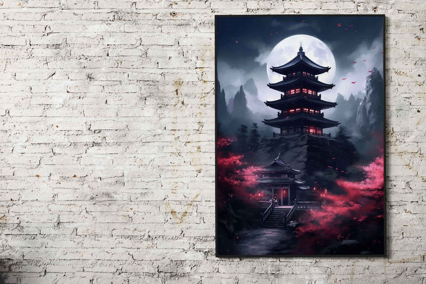 Pagoda Japan Landscape Asian Style Poster |  Wall Art for Home & Office | High-Quality Print
