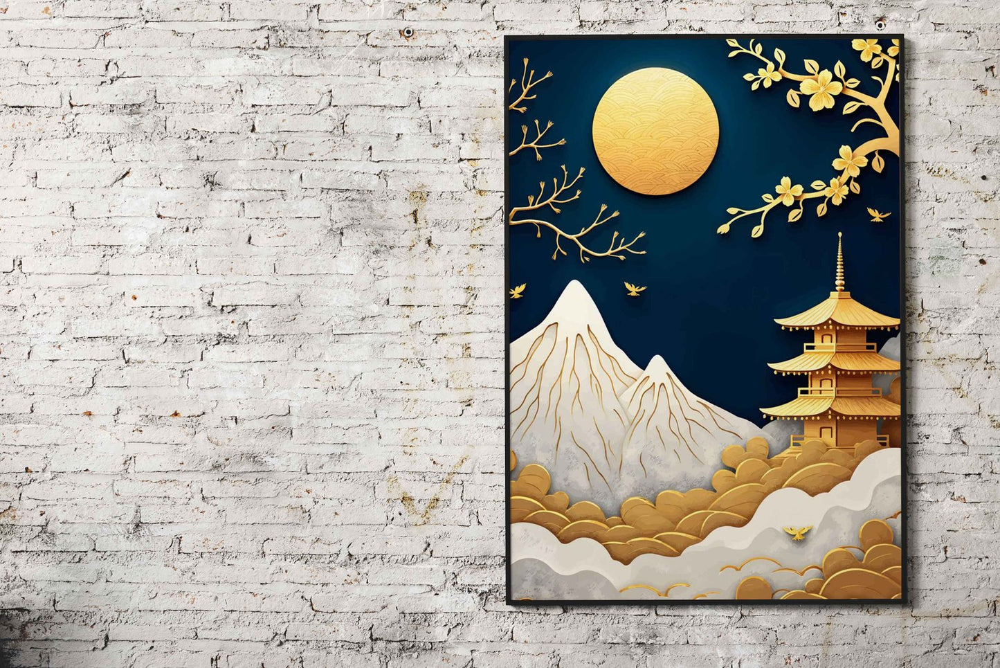 Pagoda Landscape Asian Style Poster | Wall A rt for Home & Office | High-Quality Print