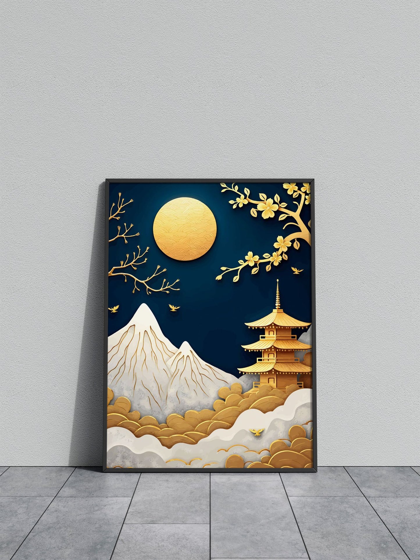 Pagoda Landscape Asian Style Poster | Wall A rt for Home & Office | High-Quality Print