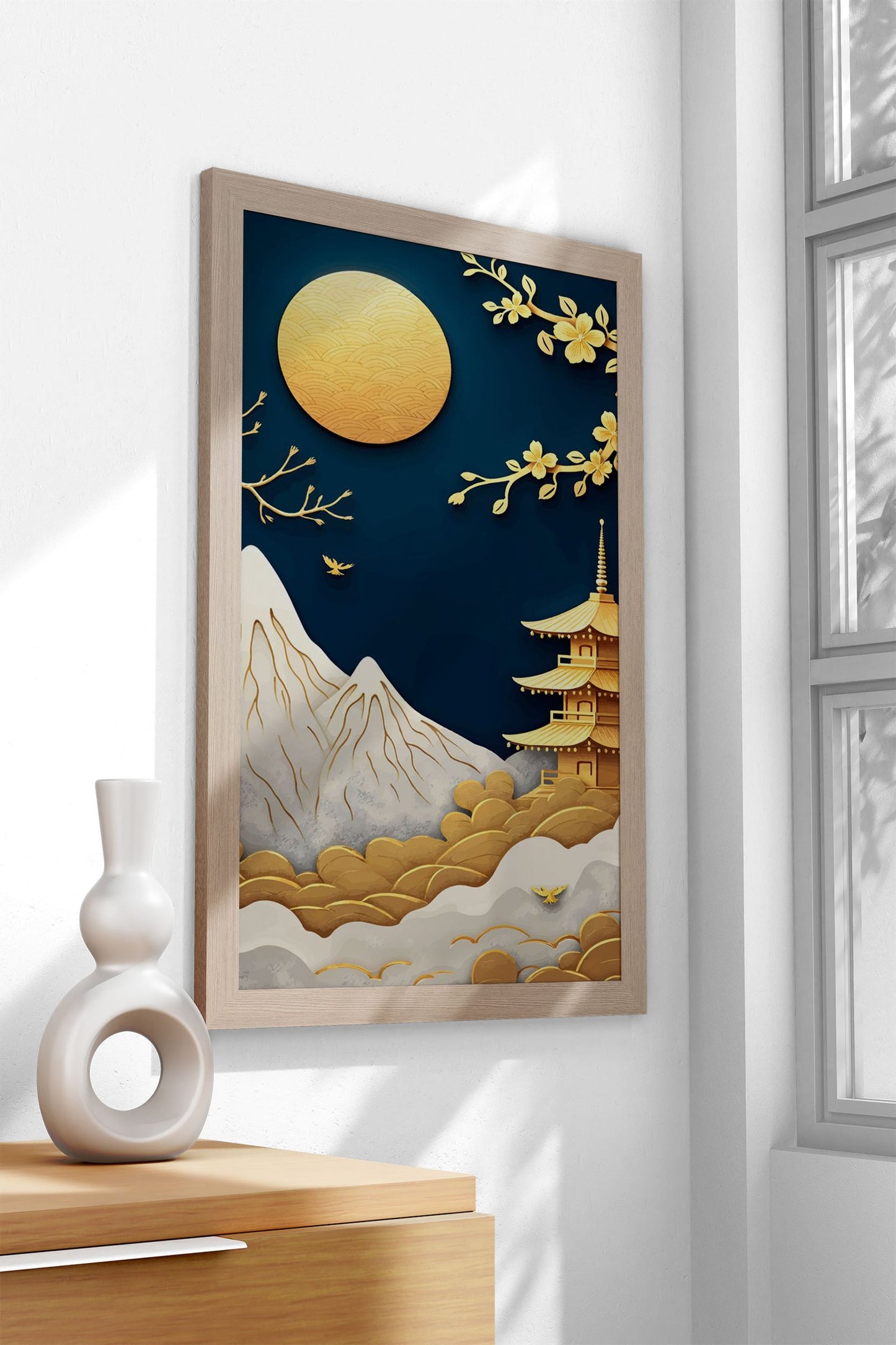 Pagoda Landscape Asian Style Poster | Wall A rt for Home & Office | High-Quality Print