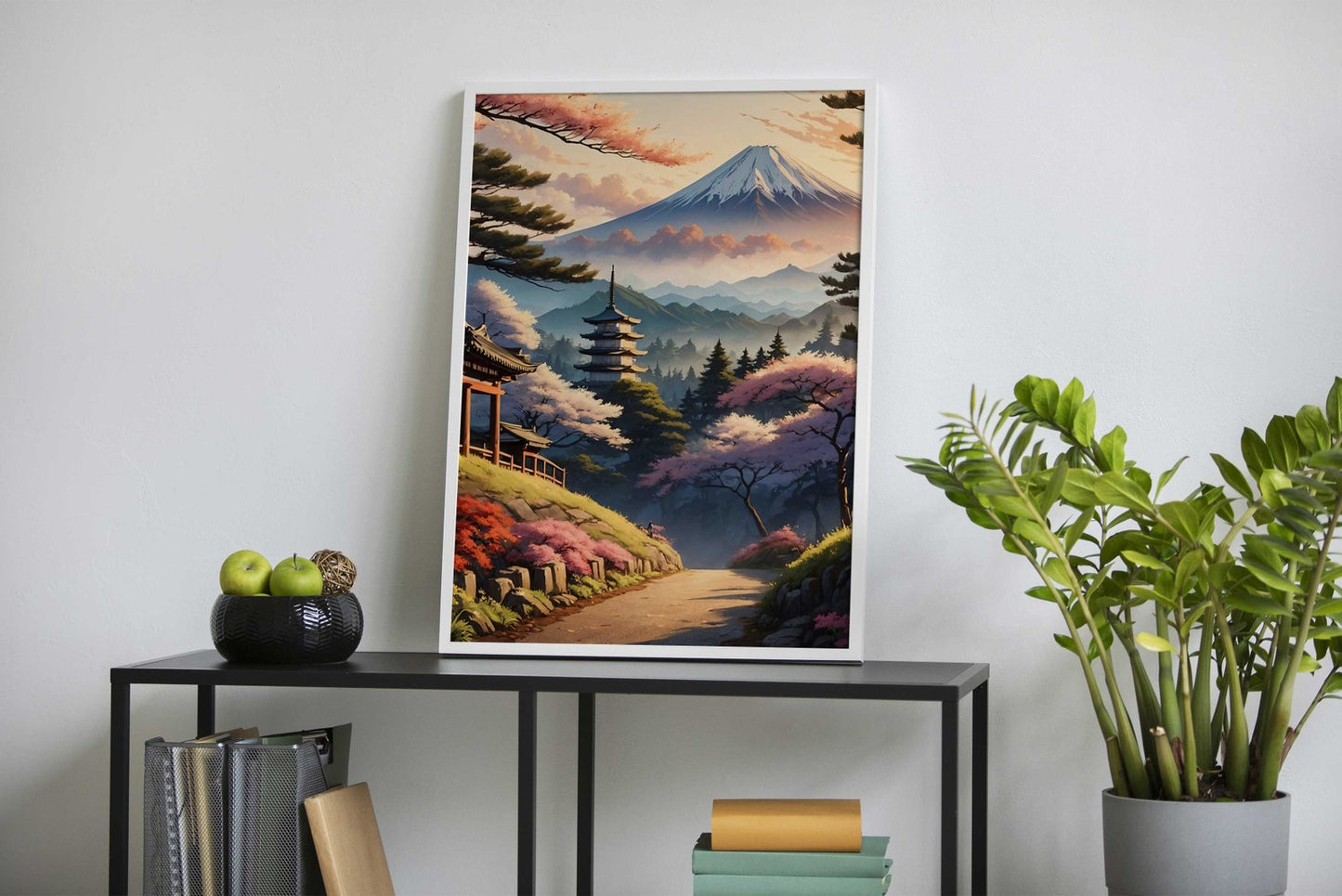 Pagoda in Spring Sakura Asian Style Poster | W all Art for Home & Office | High-Quality Print