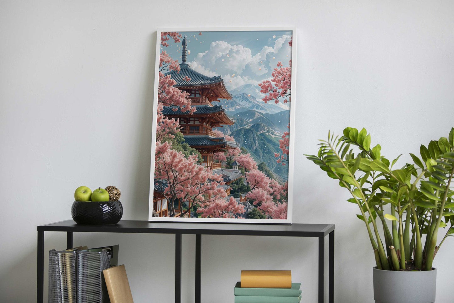 Pagoda in Spring Asian Style Poster | Wall Art  for Home & Office | High-Quality Print