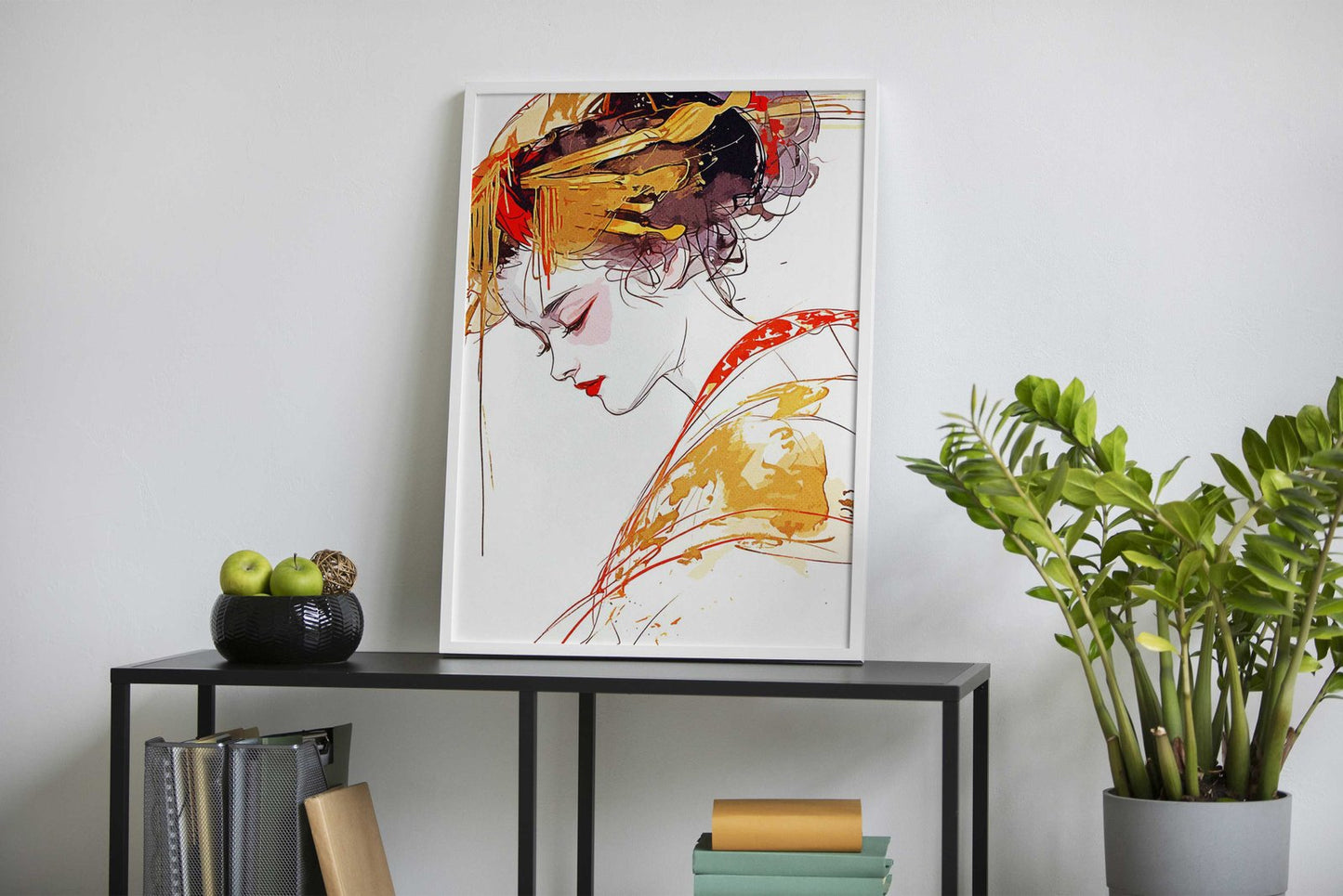 Paint Geisha Asian Style Poster | Wall Art for H ome & Office | High-Quality Print