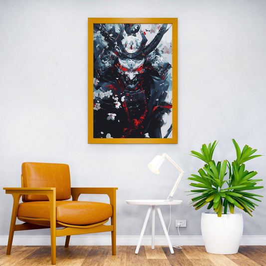 Paint Samurai Mask Asian Style Poster | Wall A rt for Home & Office | High-Quality Print