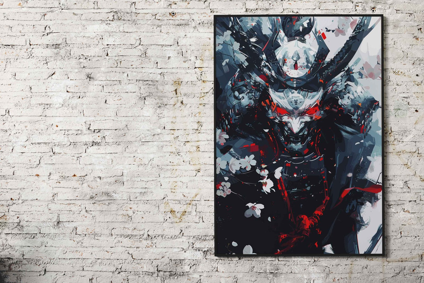 Paint Samurai Mask Asian Style Poster | Wall A rt for Home & Office | High-Quality Print