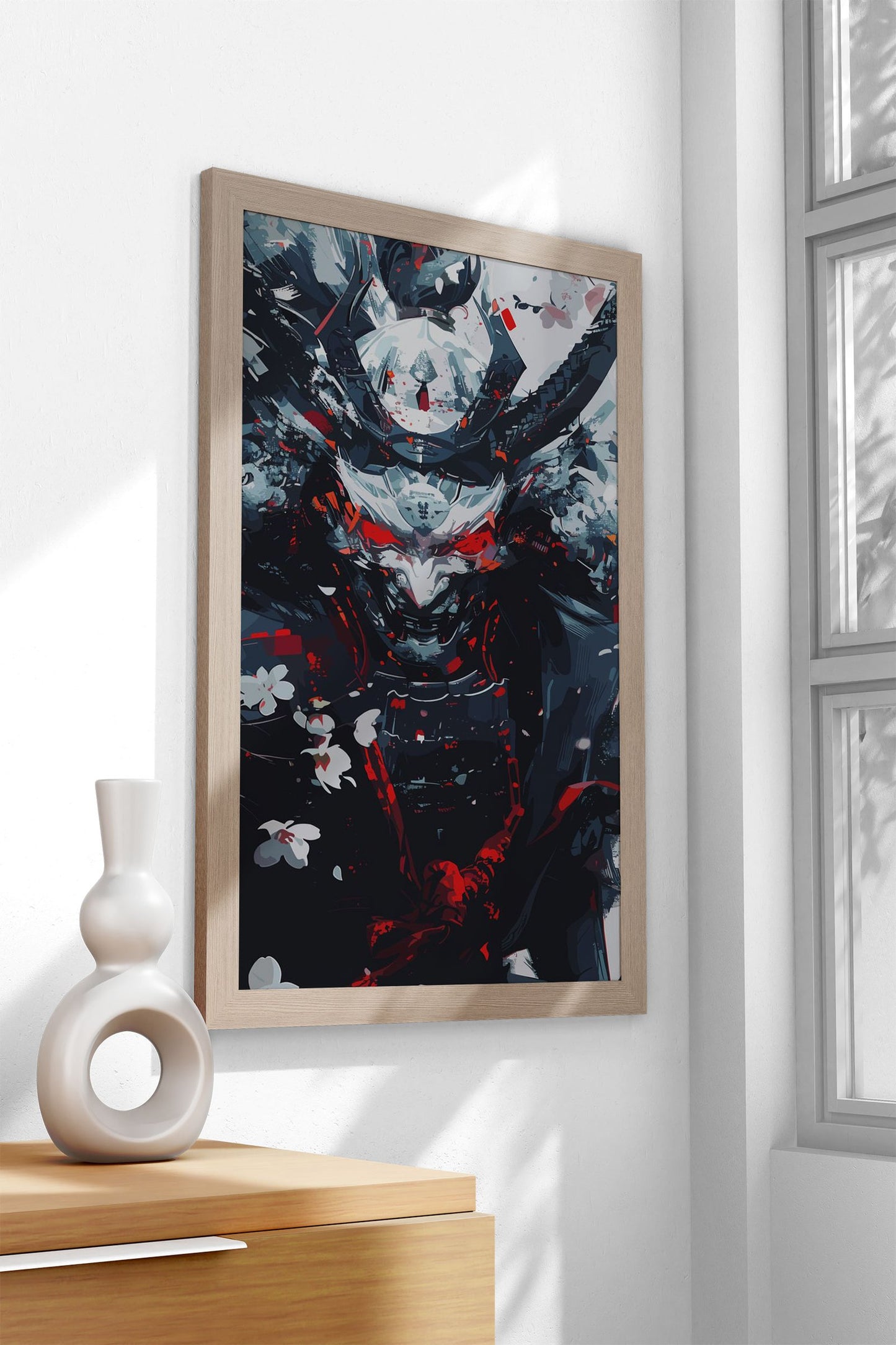 Paint Samurai Mask Asian Style Poster | Wall A rt for Home & Office | High-Quality Print