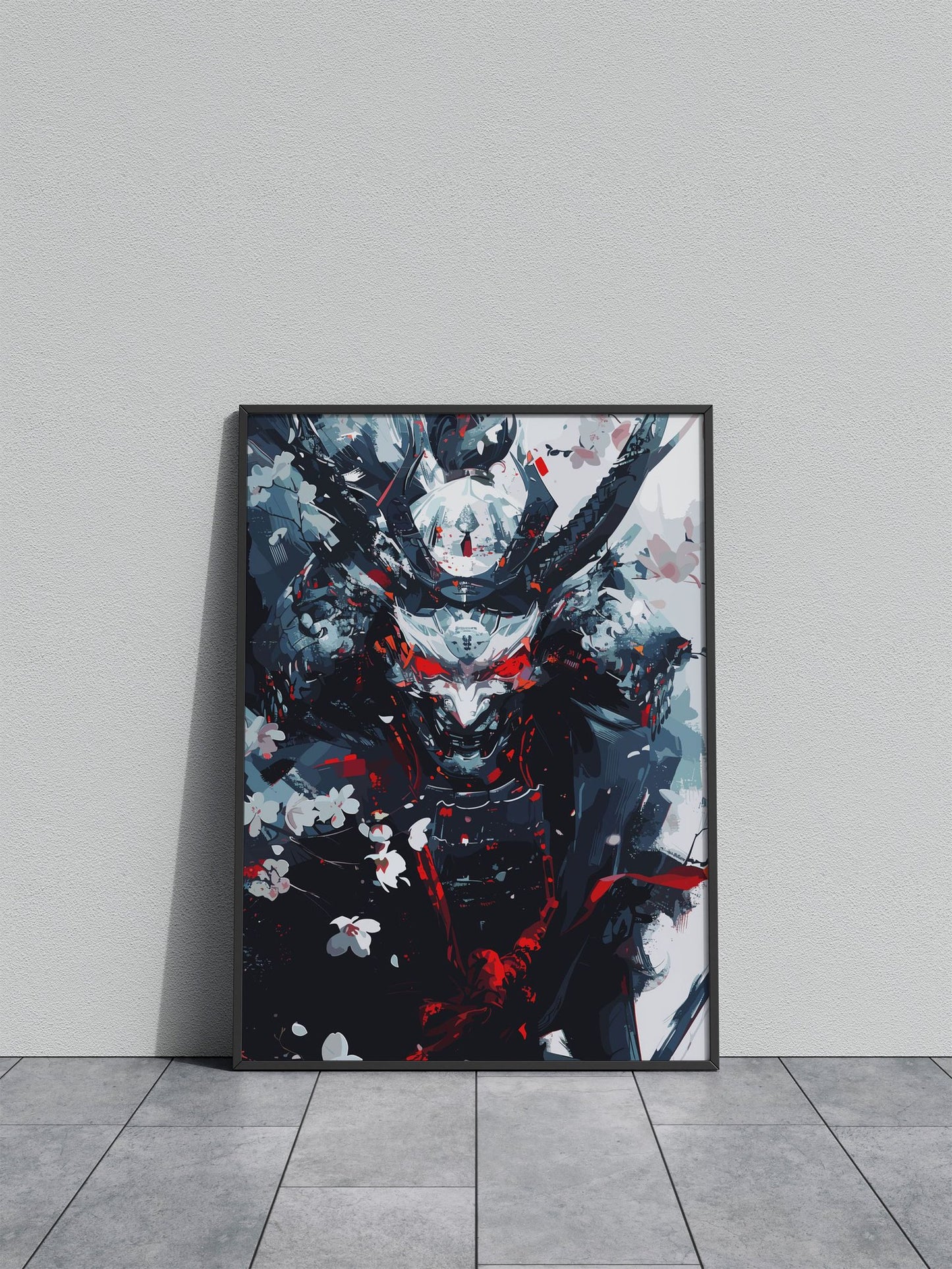 Paint Samurai Mask Asian Style Poster | Wall A rt for Home & Office | High-Quality Print