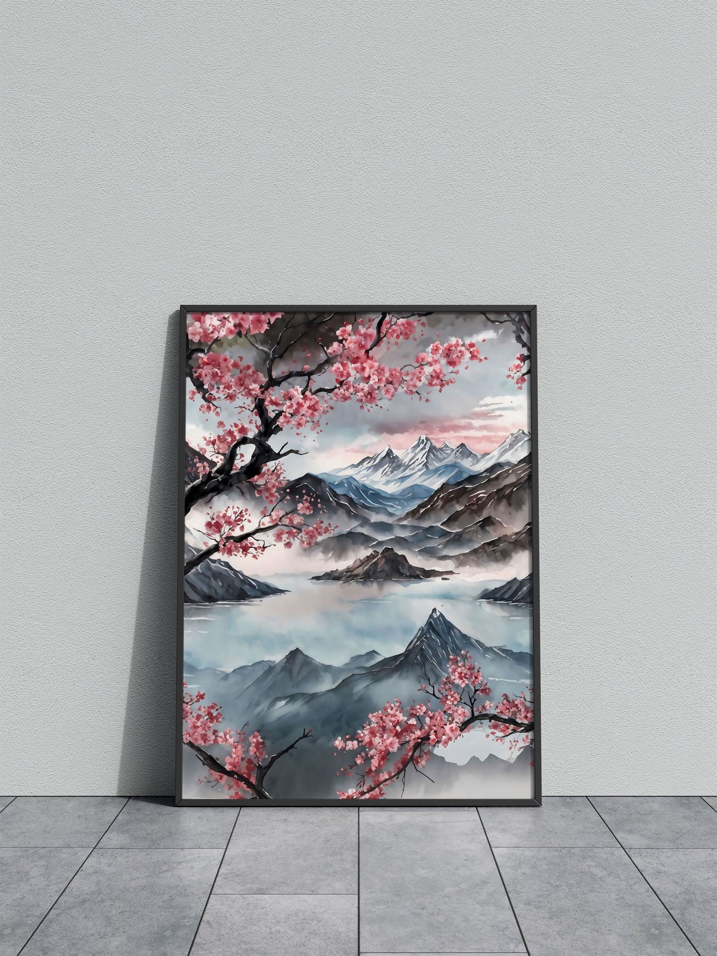 Painted Chinese landscape Asian Style Poster  | Wall Art for Home & Office | High-Quality Print