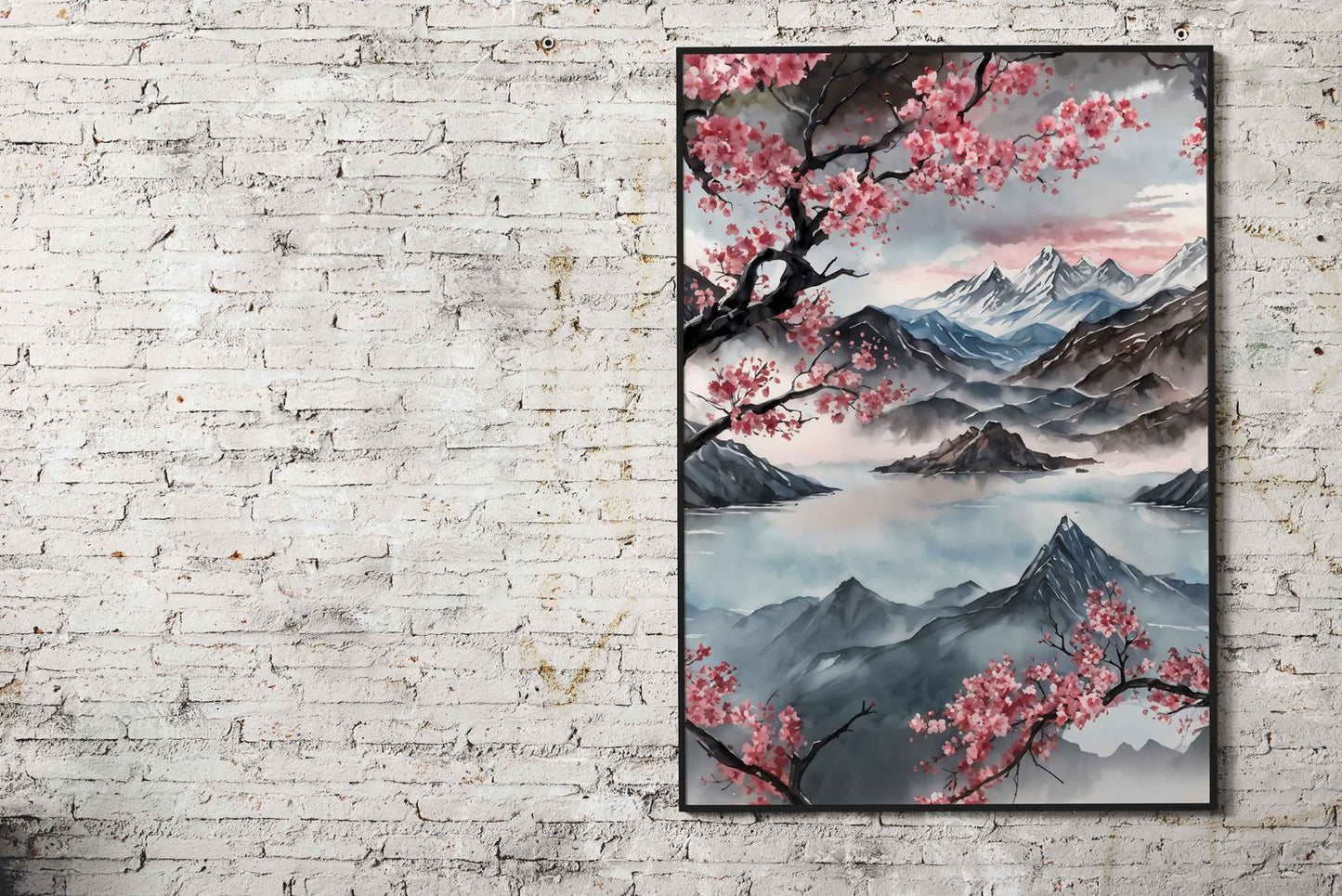 Painted Chinese landscape Asian Style Poster  | Wall Art for Home & Office | High-Quality Print
