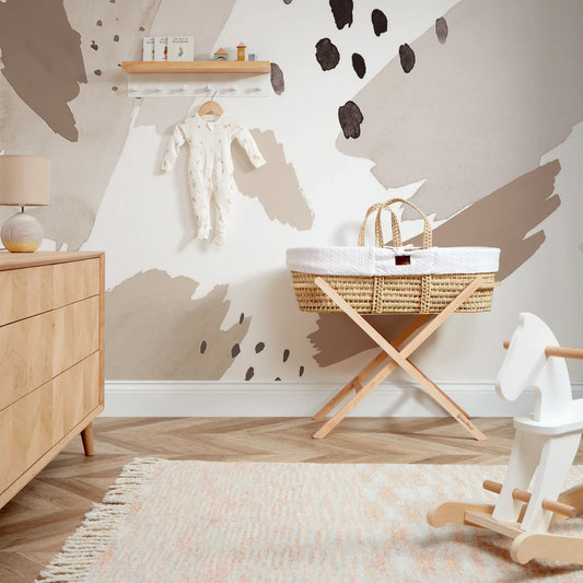 Charcoal, Stone, and White Painter's Palette Mural