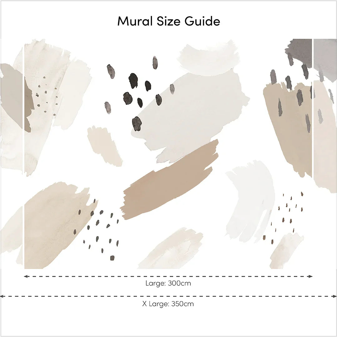 Charcoal, Stone, and White Painter's Palette Mural