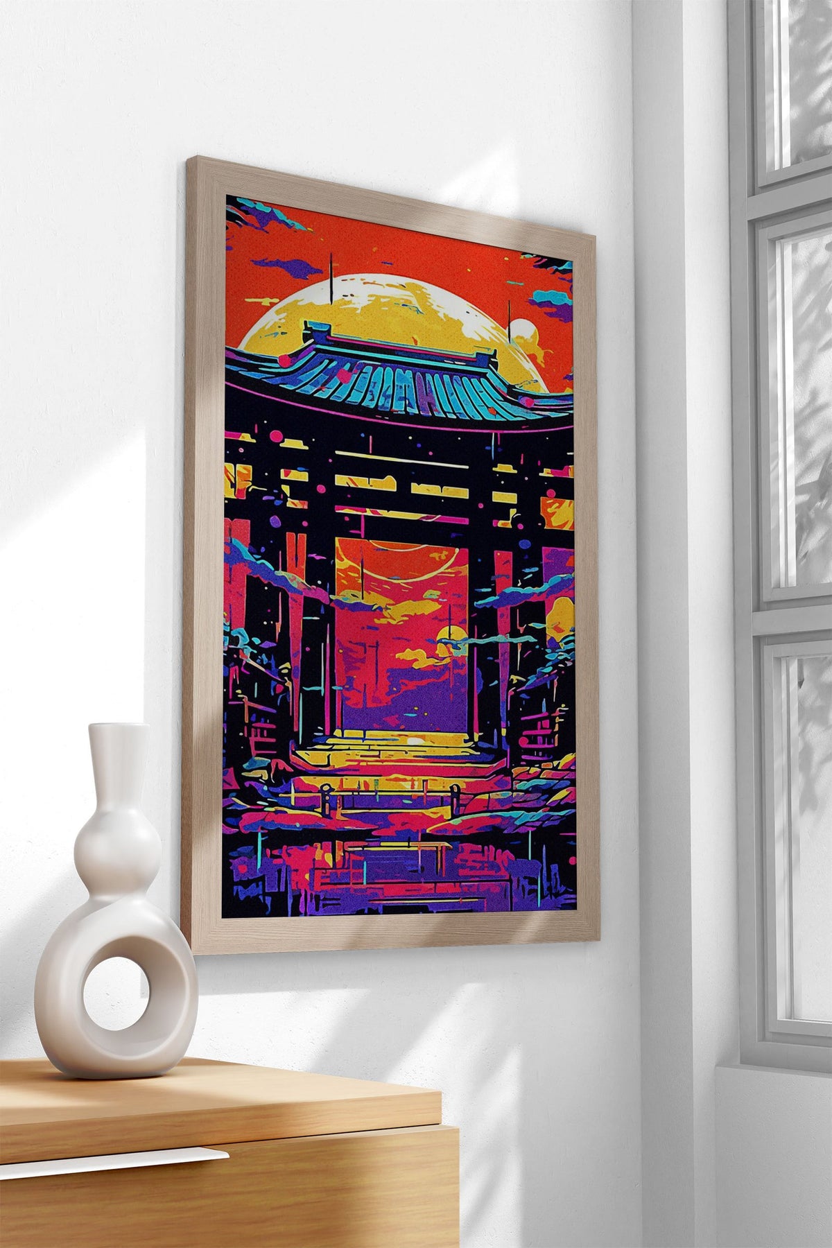 Painting Abstract Gate Asian Style Poster | Wa ll Art for Home & Office | High-Quality Print - High-Quality Premium Wall Art Decor Sticker