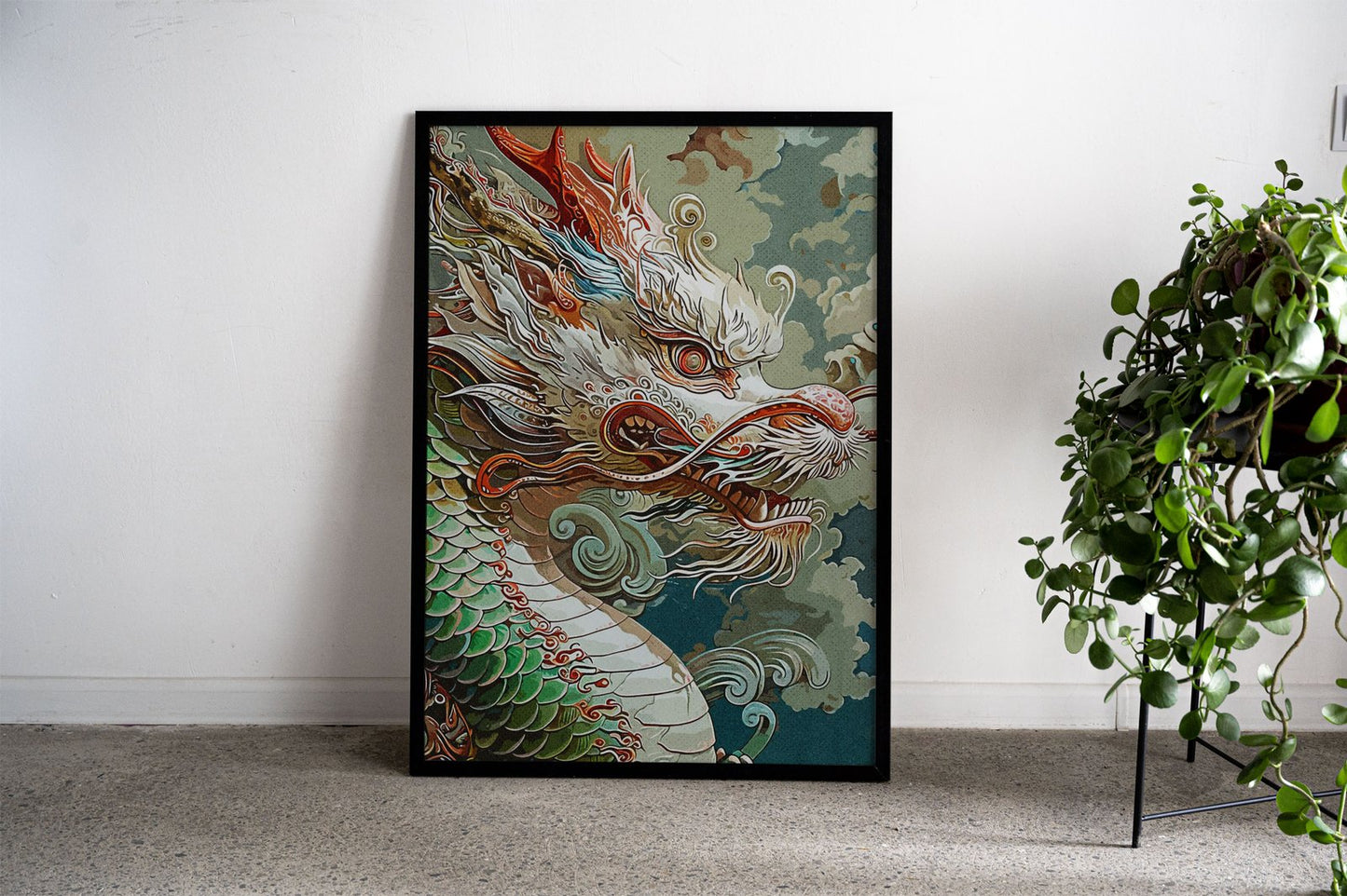 Painting Art Dragon Asian Style Poster | Wall A rt for Home & Office | High-Quality Print