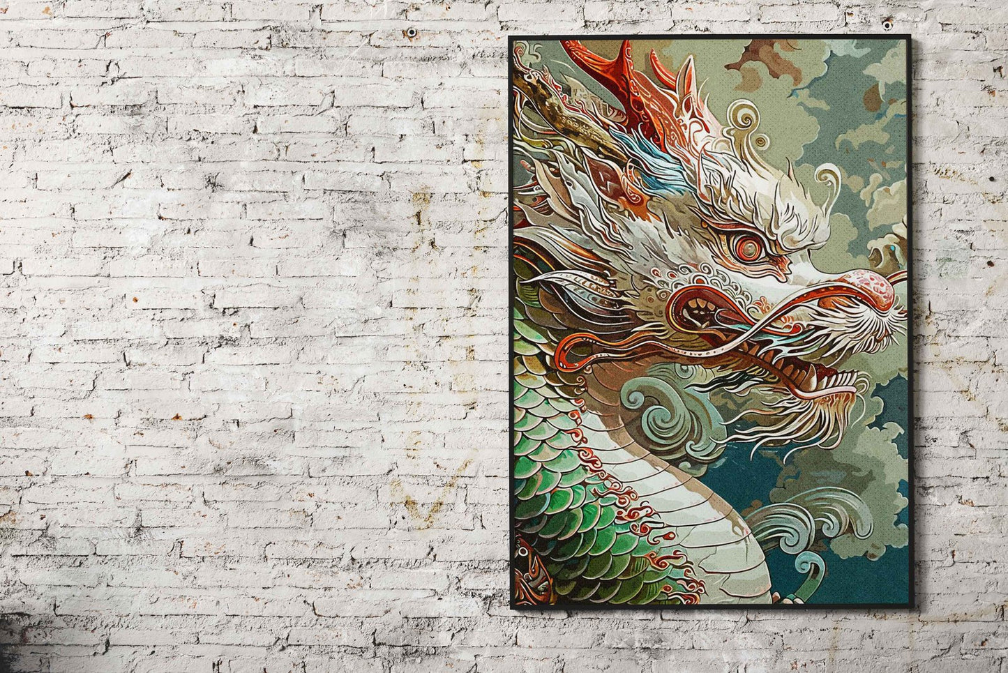 Painting Art Dragon Asian Style Poster | Wall A rt for Home & Office | High-Quality Print