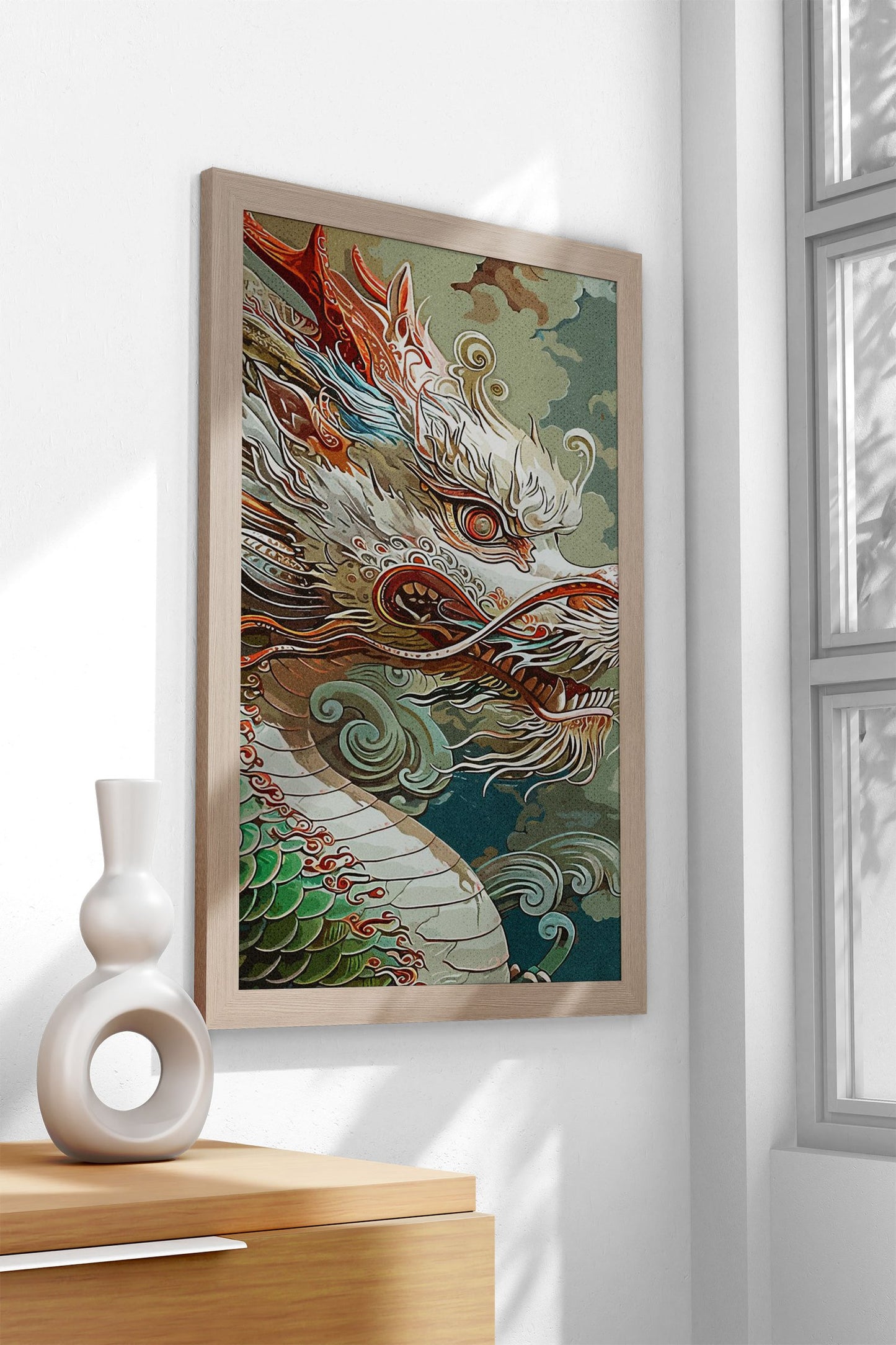 Painting Art Dragon Asian Style Poster | Wall A rt for Home & Office | High-Quality Print